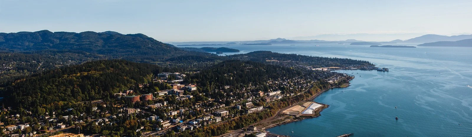 Aeriel Image of Bellingham and Bellingham Bay.