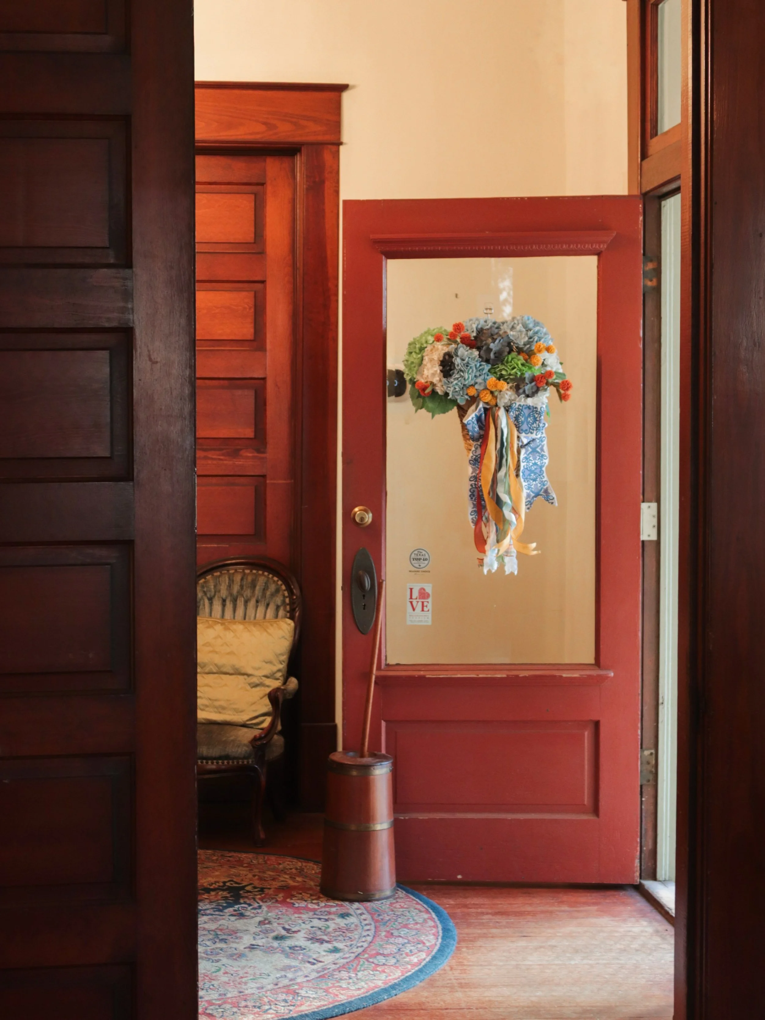 134 years is a long time for a front door to be in the business of welcoming people! I wish we had a guest book dating all the way back to 1892. Imagine the names, the occasions, and all the little visits that turned into wonderful memories.

For now