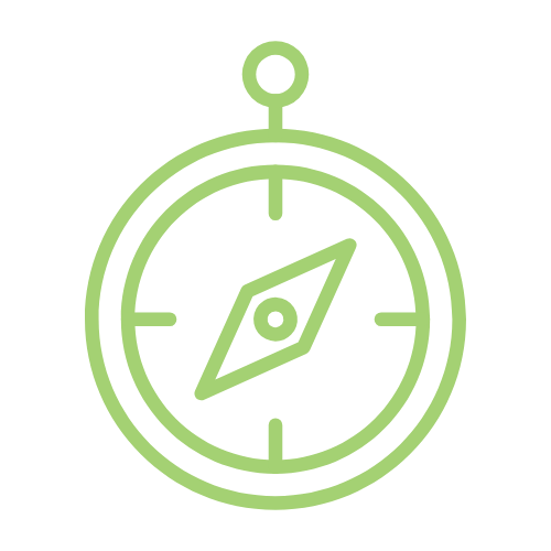 Green compass icon