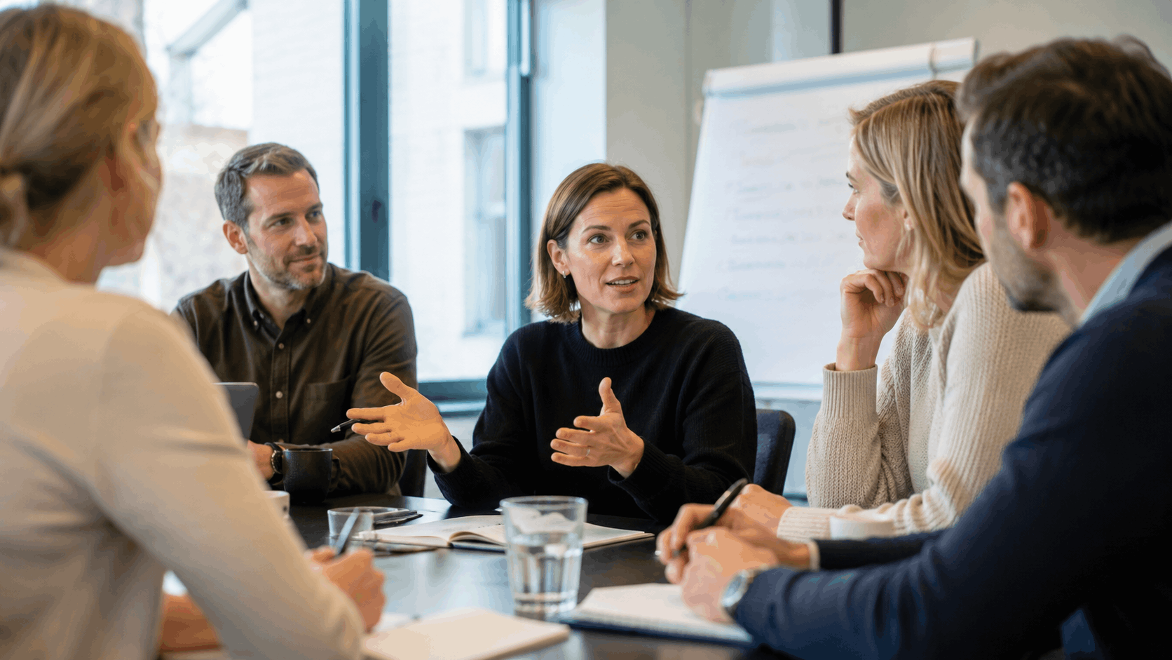 Ein Team diskutiert während einem Workshop um Thema Mentale GEsundheit am Arbeitsplatz