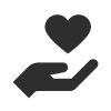 Icon Herz in der Hand