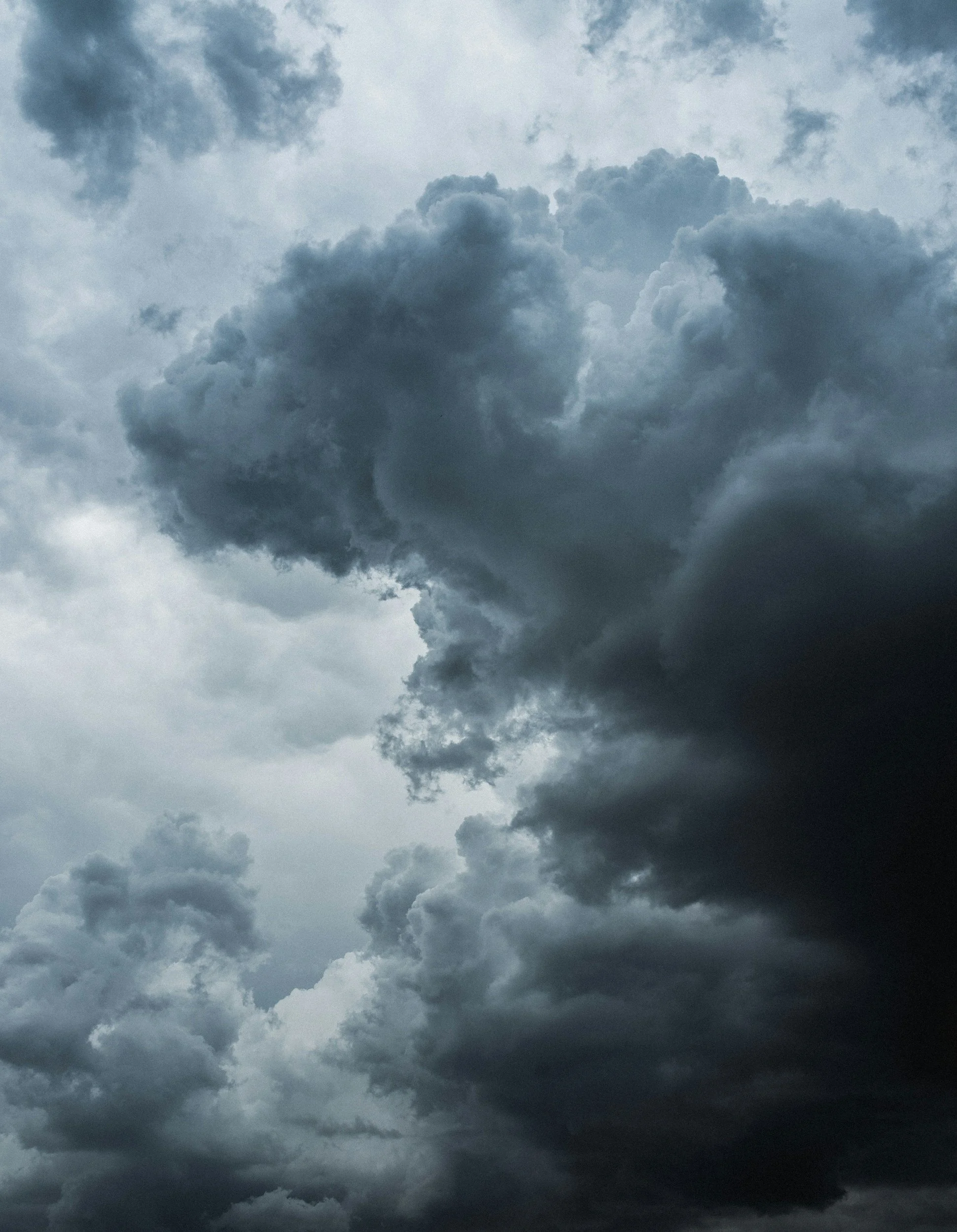 Dark, stormy clouds in the sky