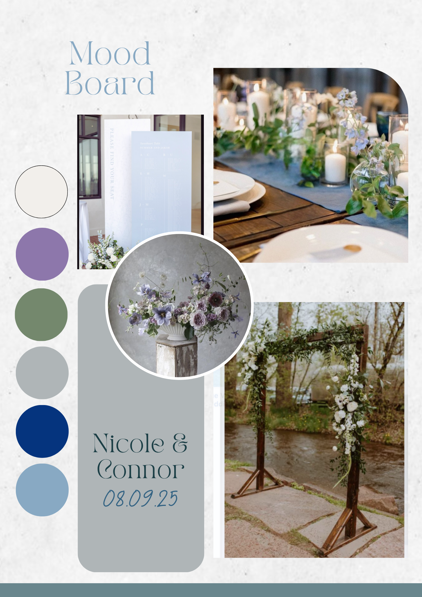 mood board, dusty blue