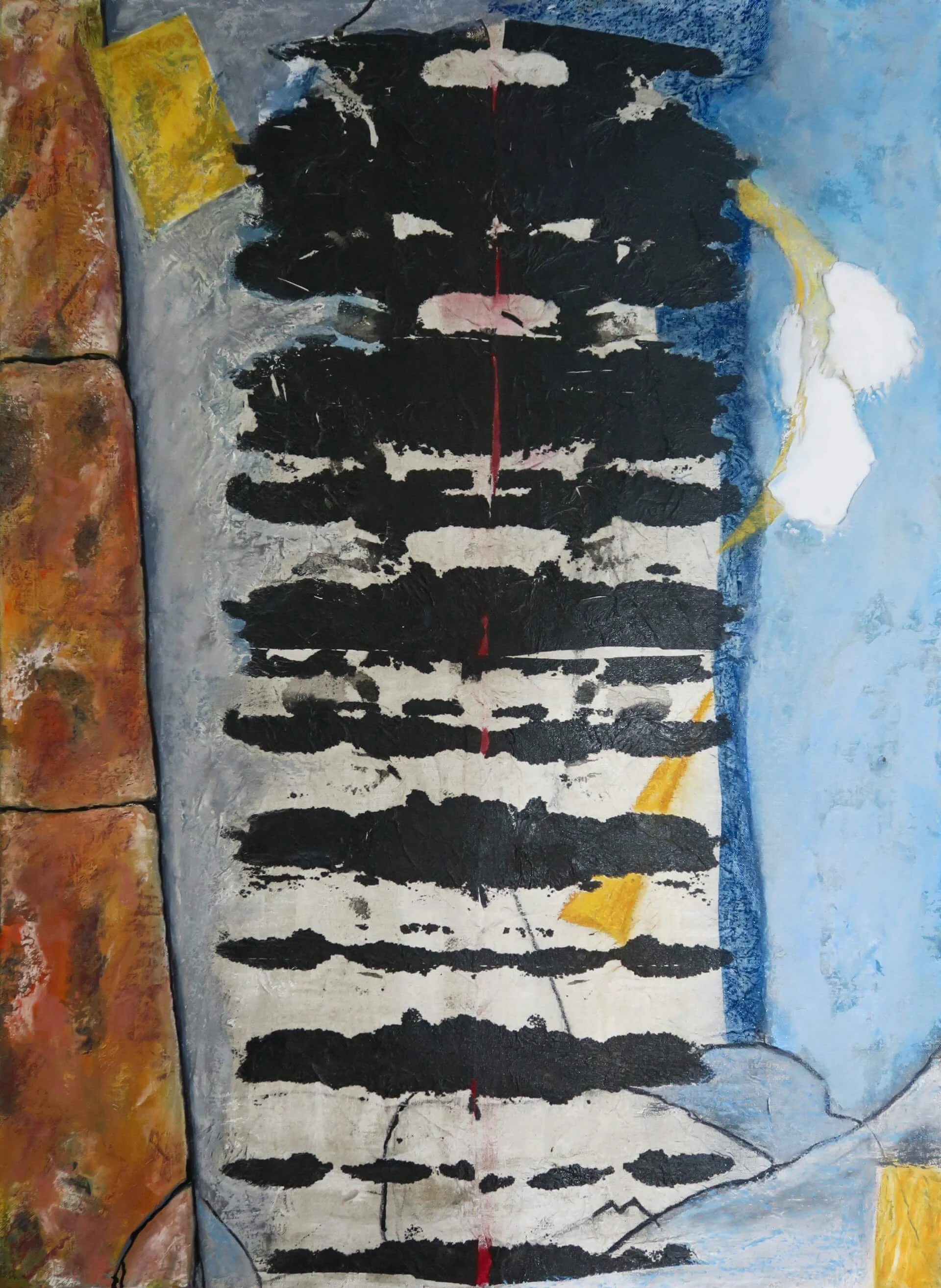 Miroir de nos empreintes, 2023. Pastel sec sur toile, 130 × 89 cm.