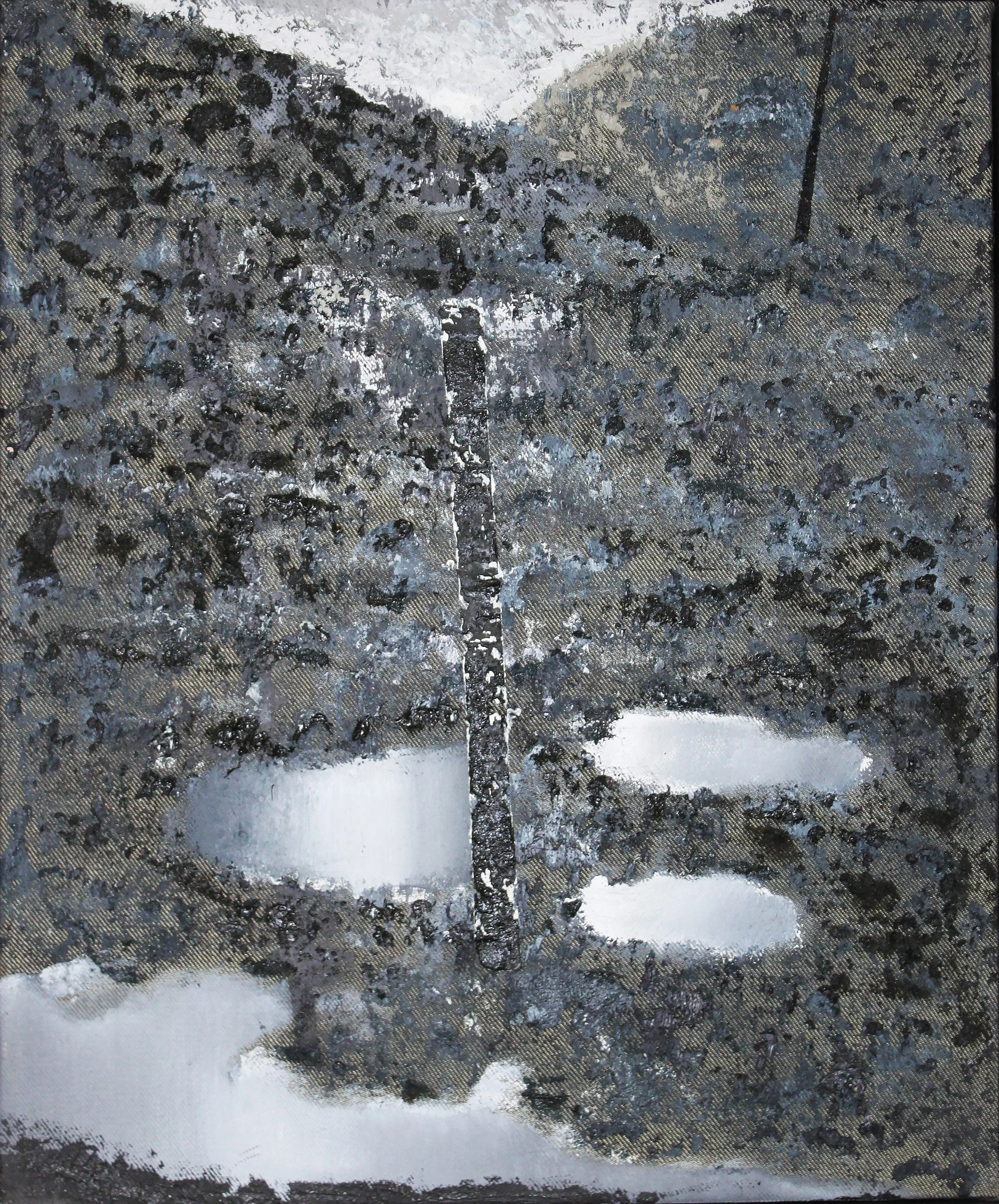 After Winter, 2022. Huile sur toile, 46 × 38 cm. Miško Pavlović