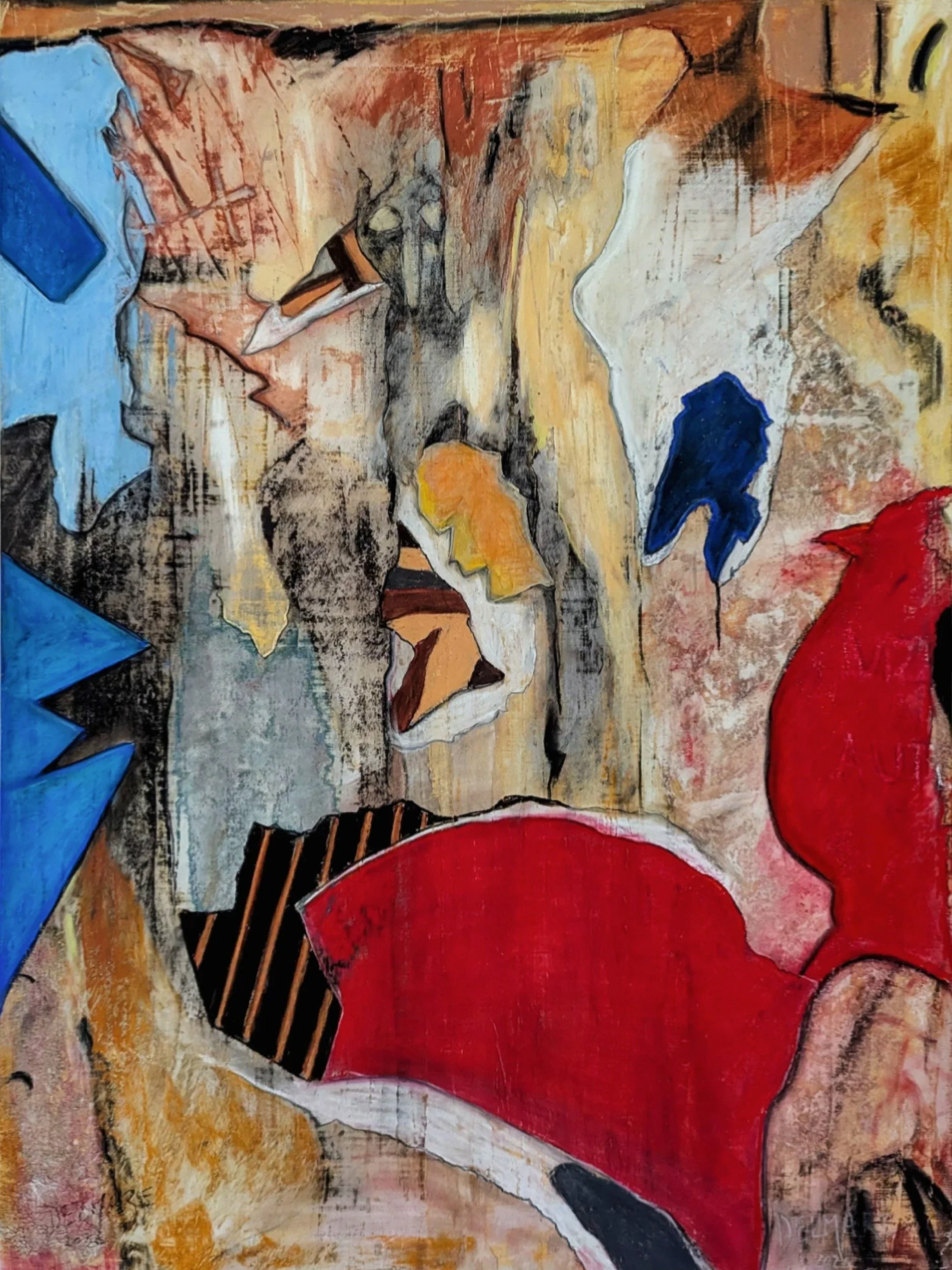 Fauve, 2026. Pastel sec sur toile, 81 × 60 cm.