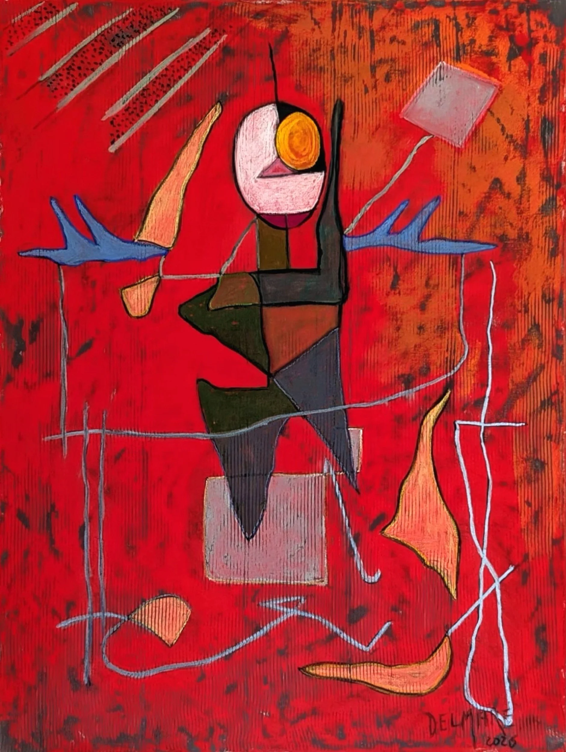 El Mago de Oz, 2026. Pastel sec sur toile, 81 × 60 cm.