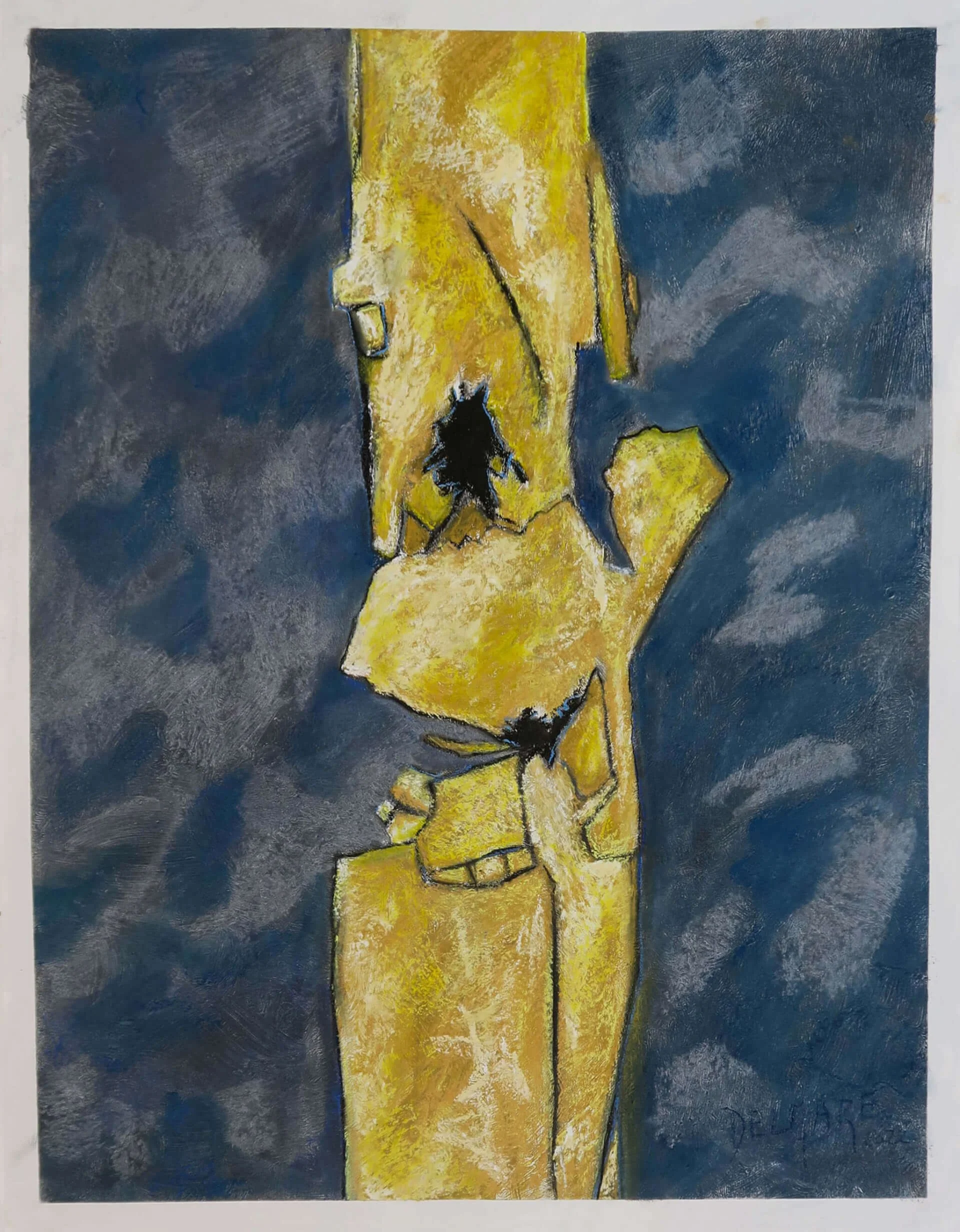 Passage clouté. Pastel sec sur papier, 65 × 50 cm.