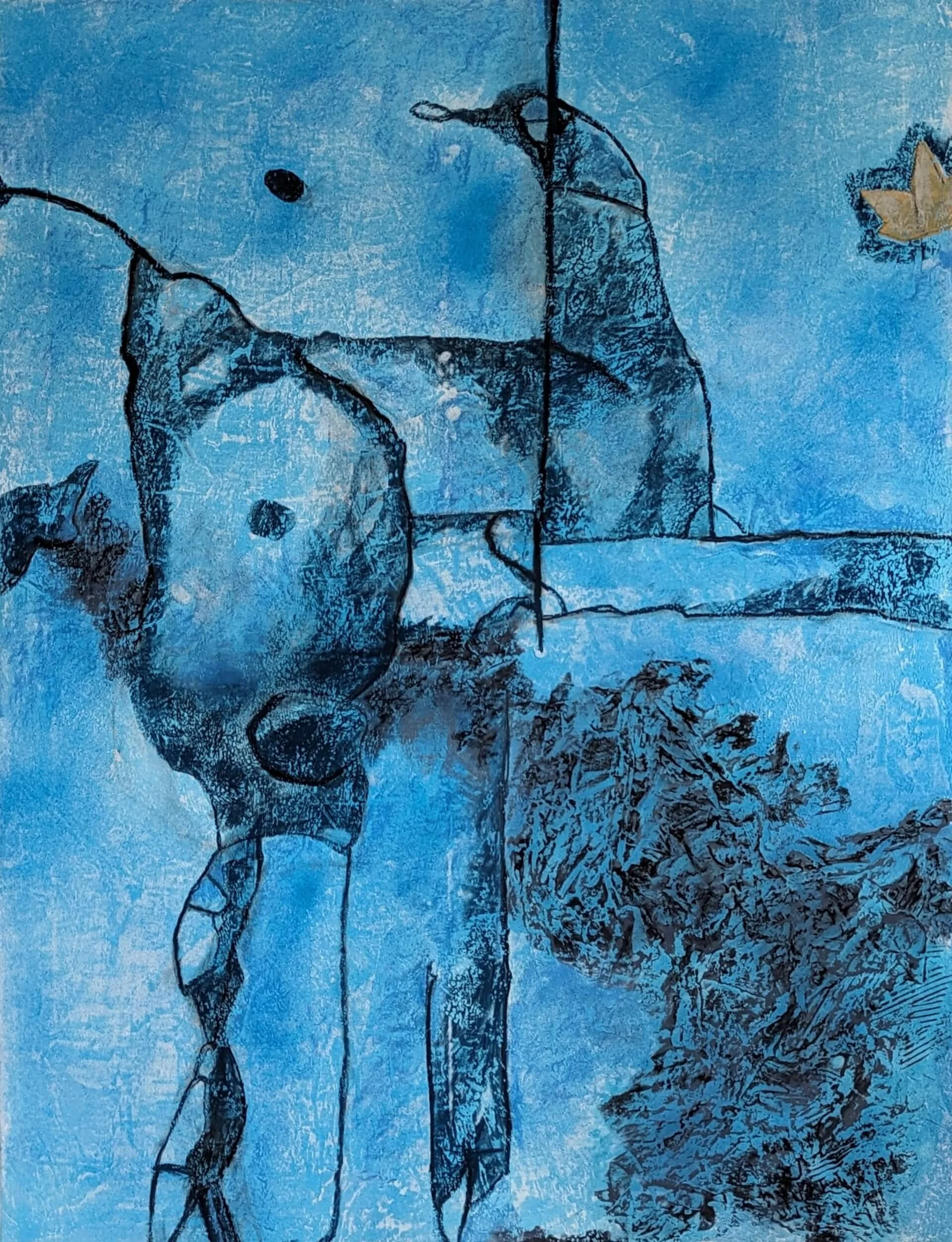 Âme tranquille. Pastel sec sur toile, 89 × 115 cm.