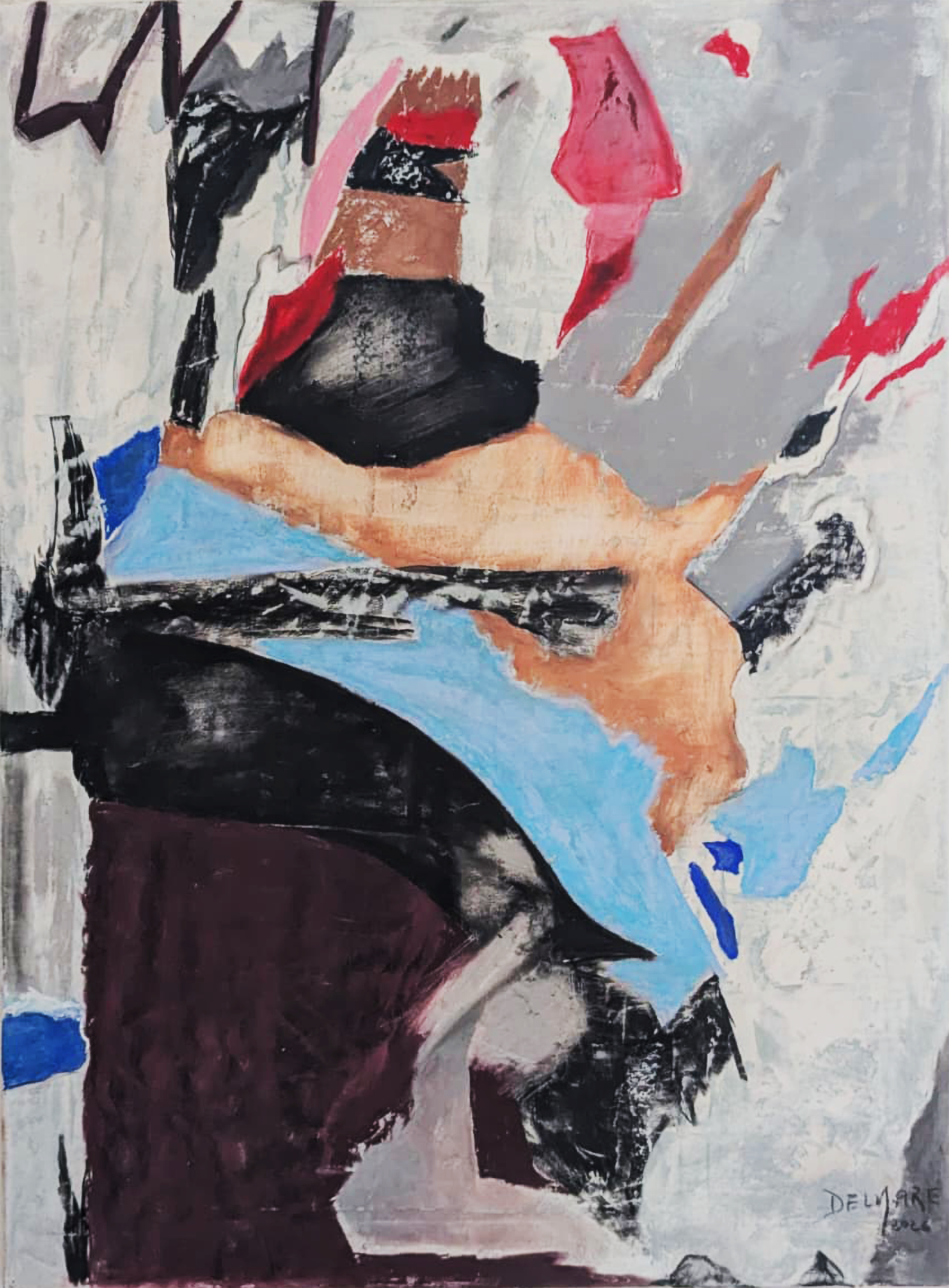 Roi, 2026. Pastel sec sur toile, 80 × 60 cm.