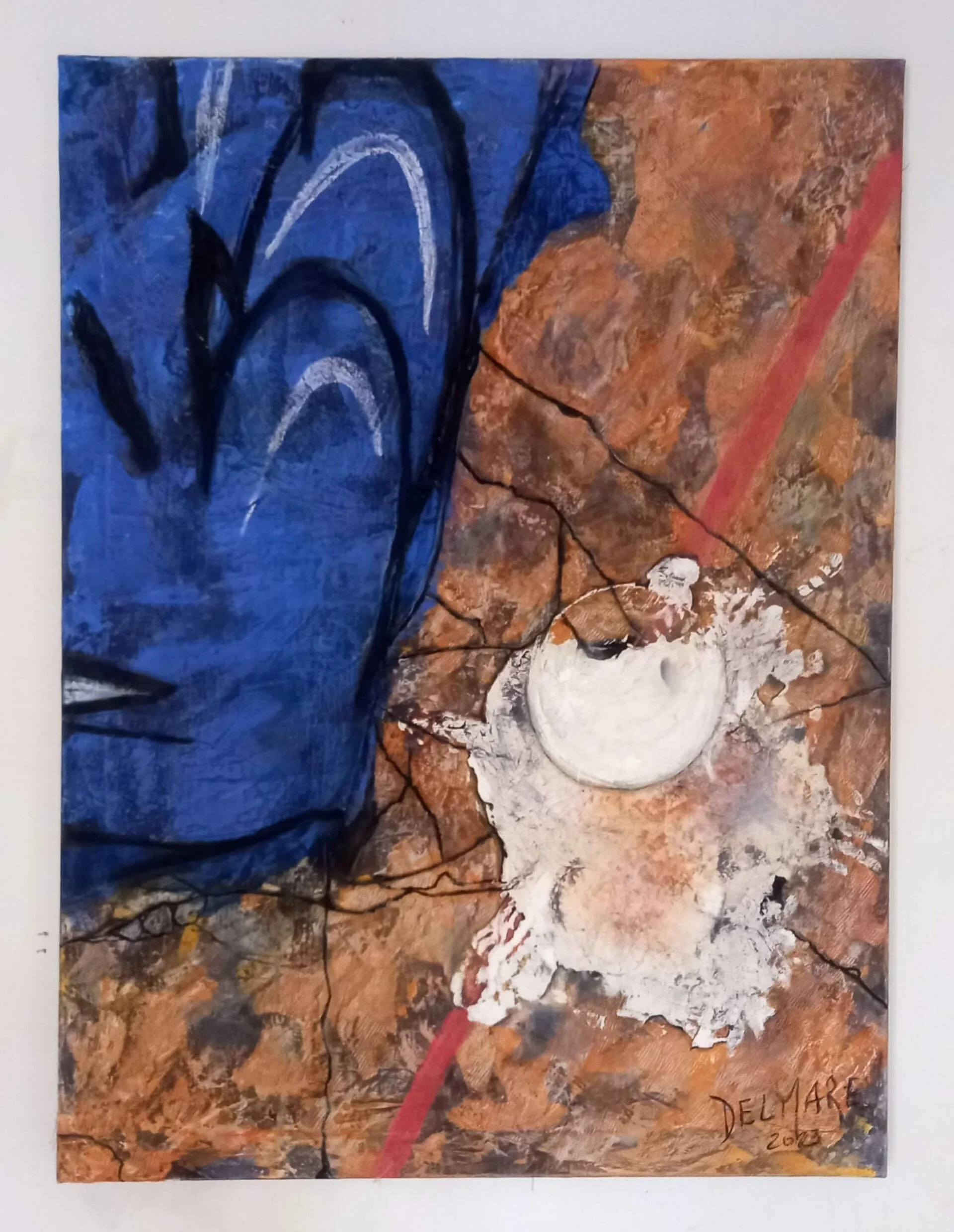 Splash. Pastel sec sur toile, 150 × 100 cm.