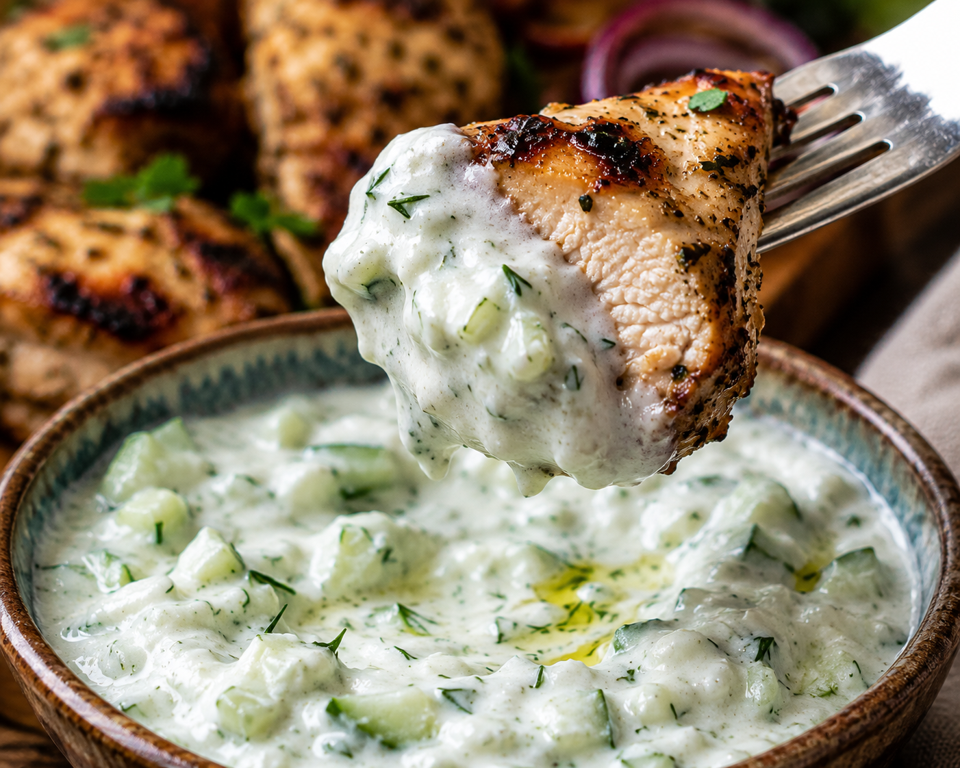 Greek-Inspired Tzatziki Chicken Skewers