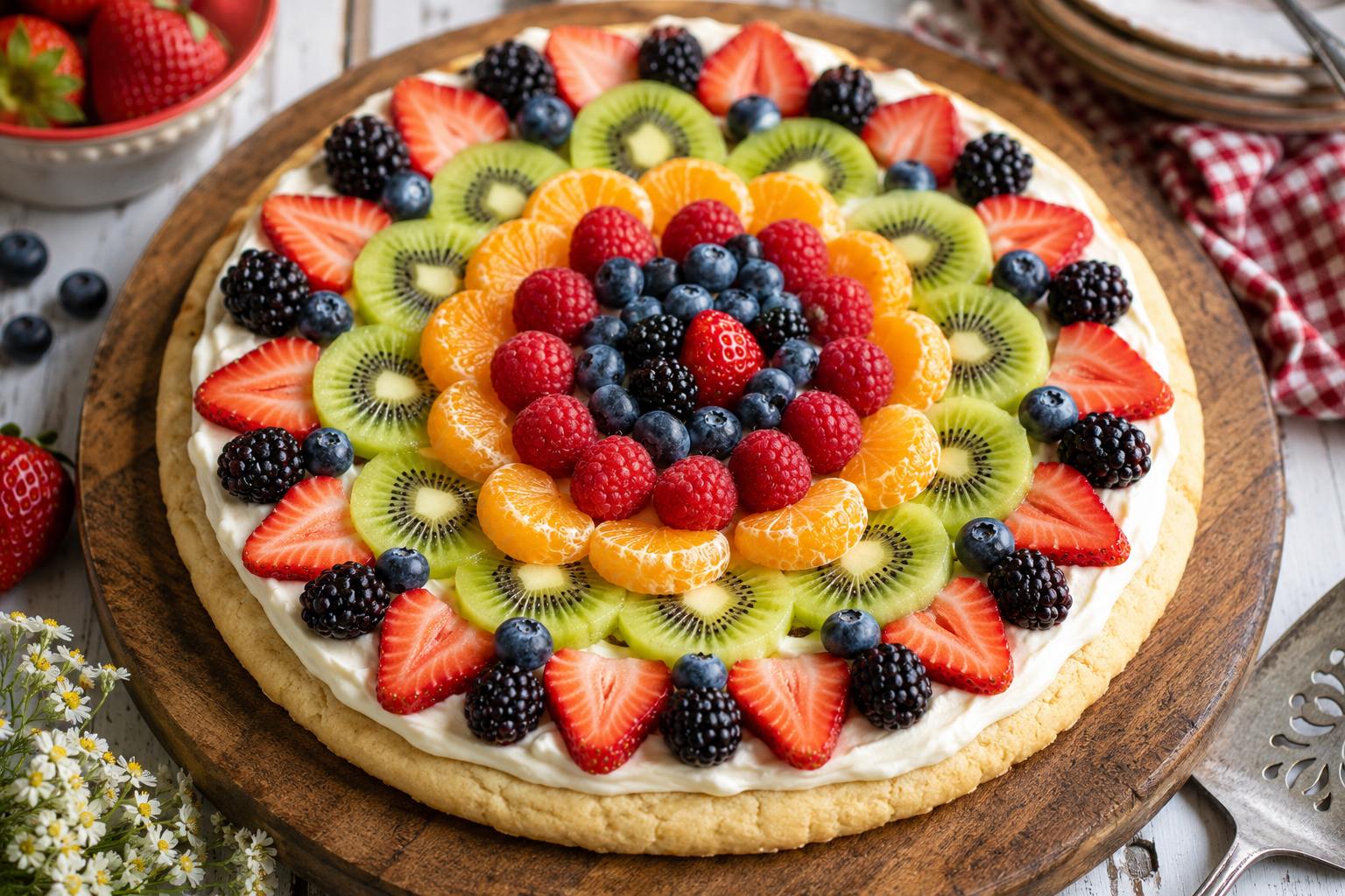 Farmhouse Cream Cheese Fruit Pizza