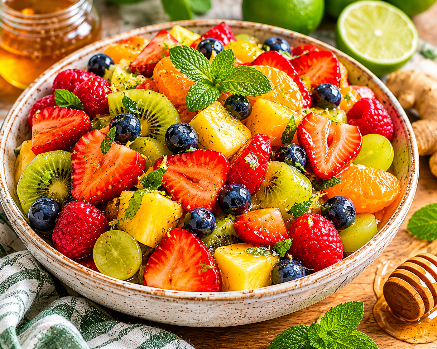 Light &amp; Bright Honey Lime Fruit Salad