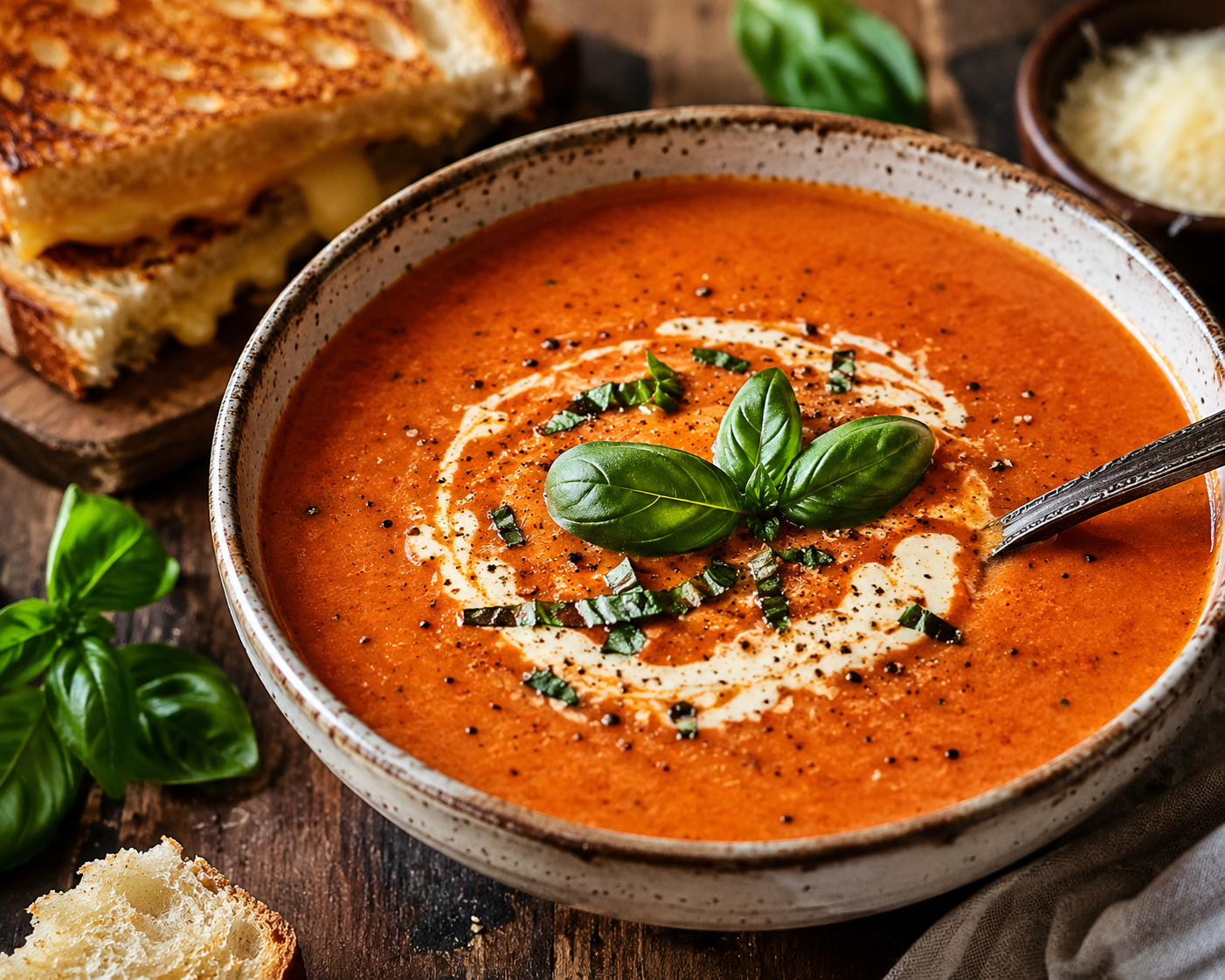 Creamy Roasted Tomato Basil Soup