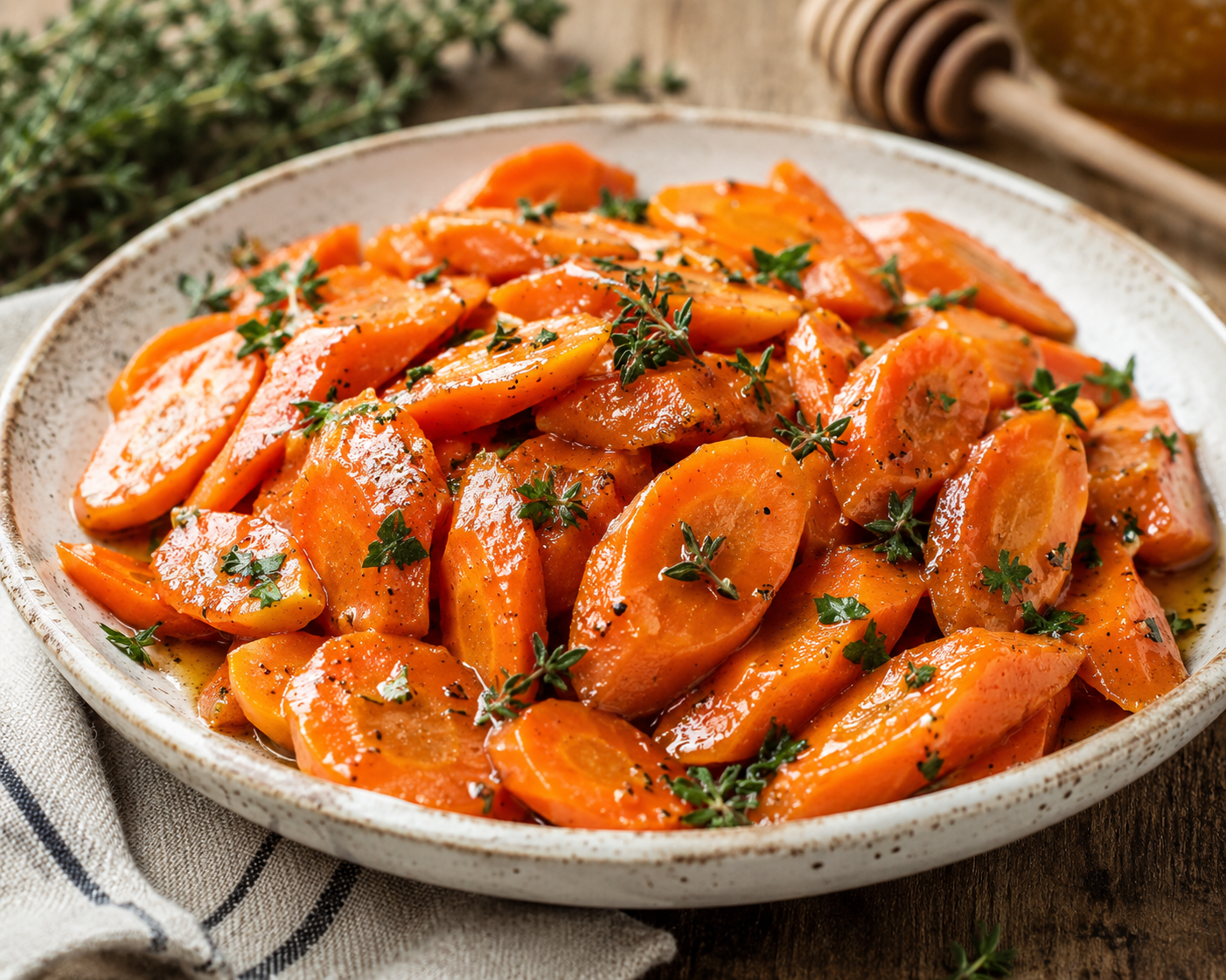 Rustic Honey Butter Glazed Carrots