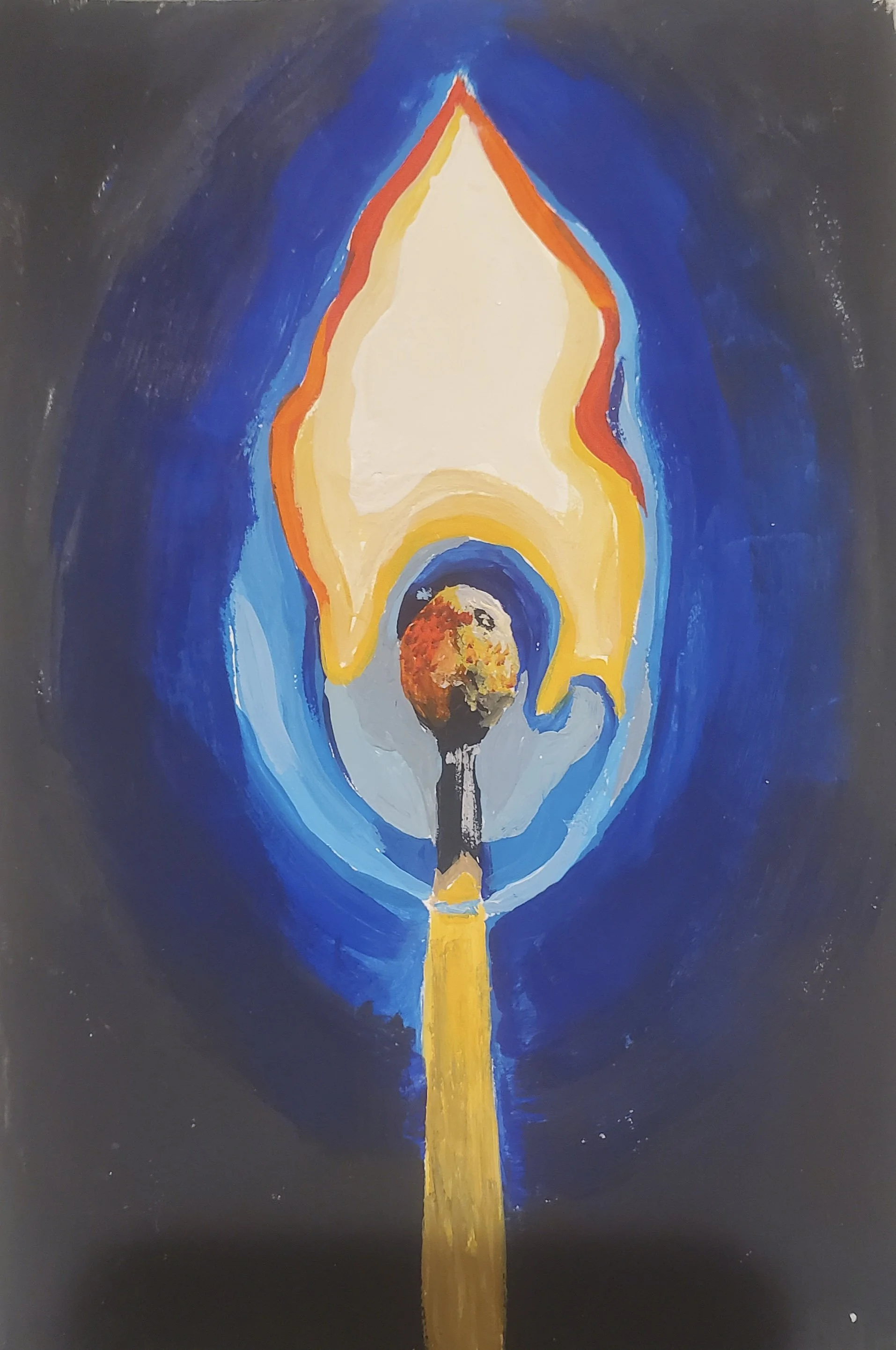 "Match and Flame" (2026) Gouache