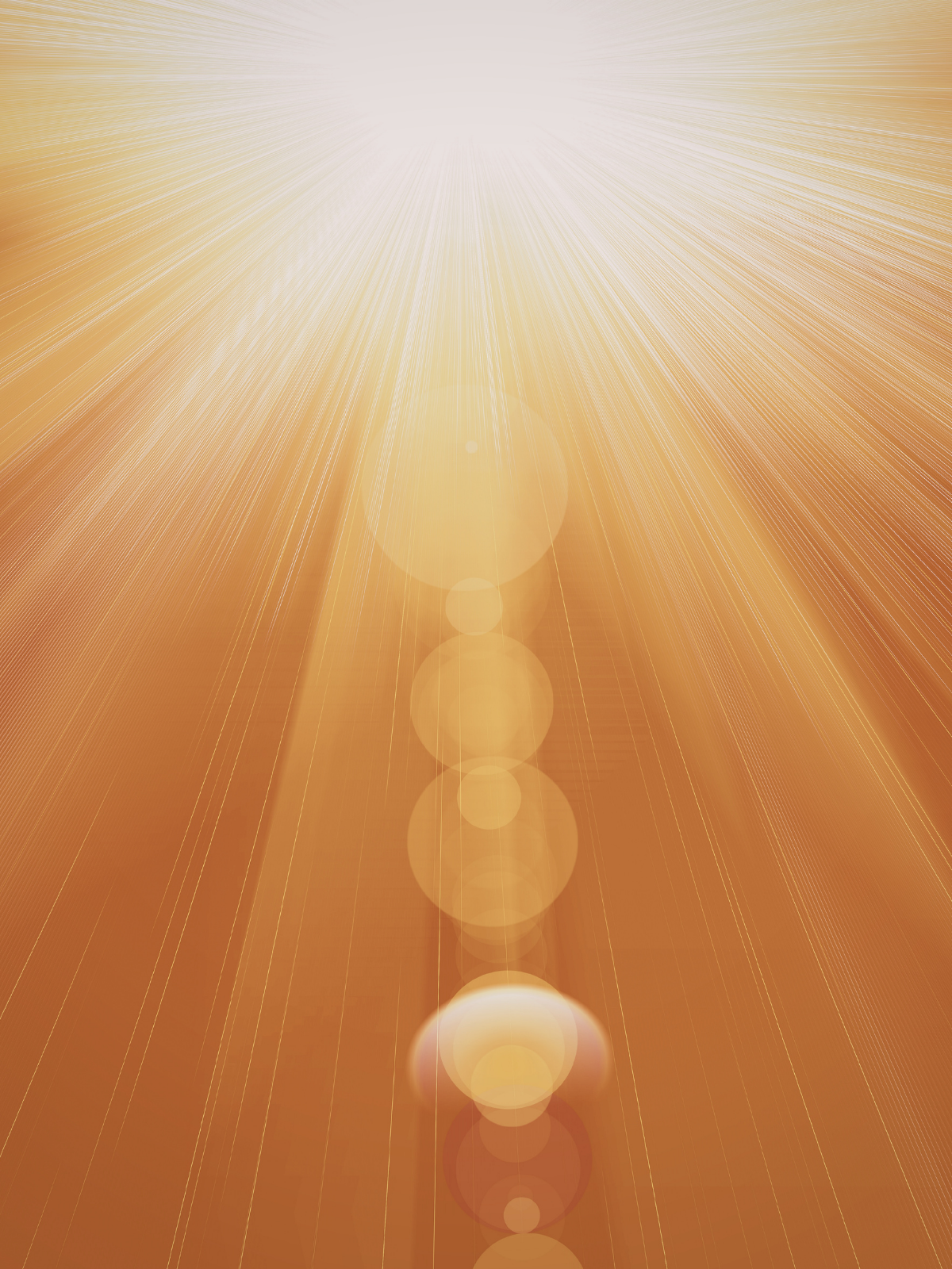 Abstract digital light burst with orange and white rays emanating from the center, creating a radiant, energetic visual effect.