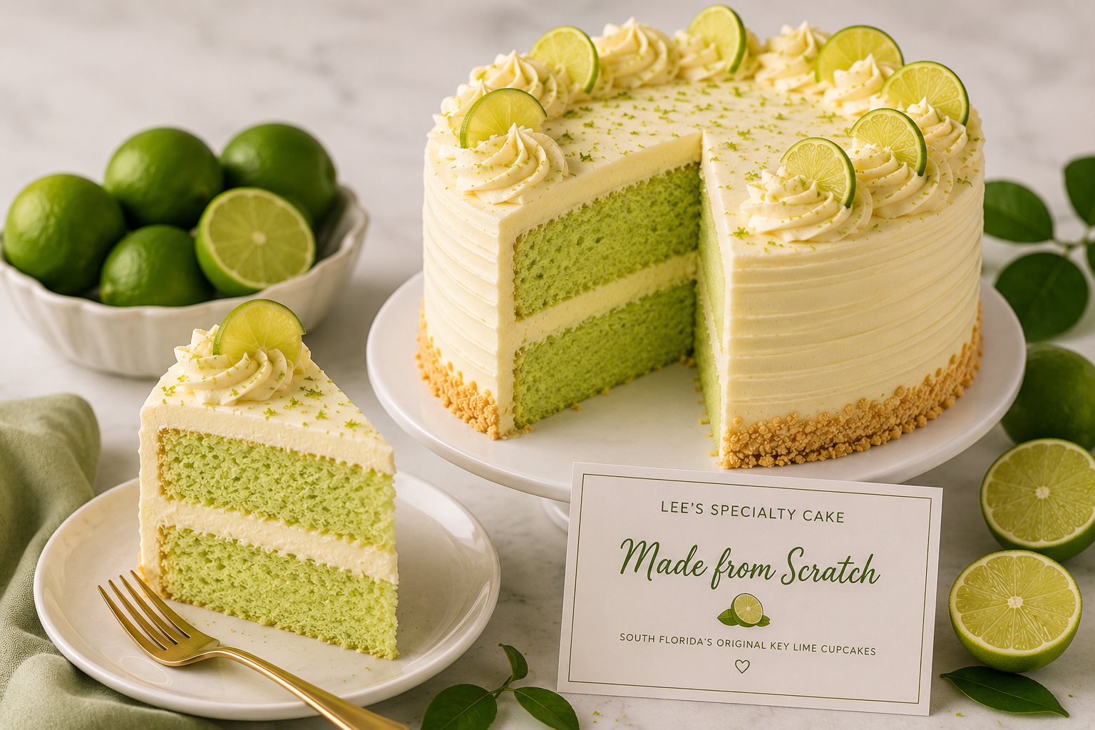 Signature 2 Layer Key Lime Cake