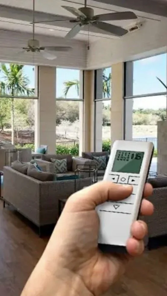 All of the screens we sell can be operated by a remote control, or mobile phone app or smart home system