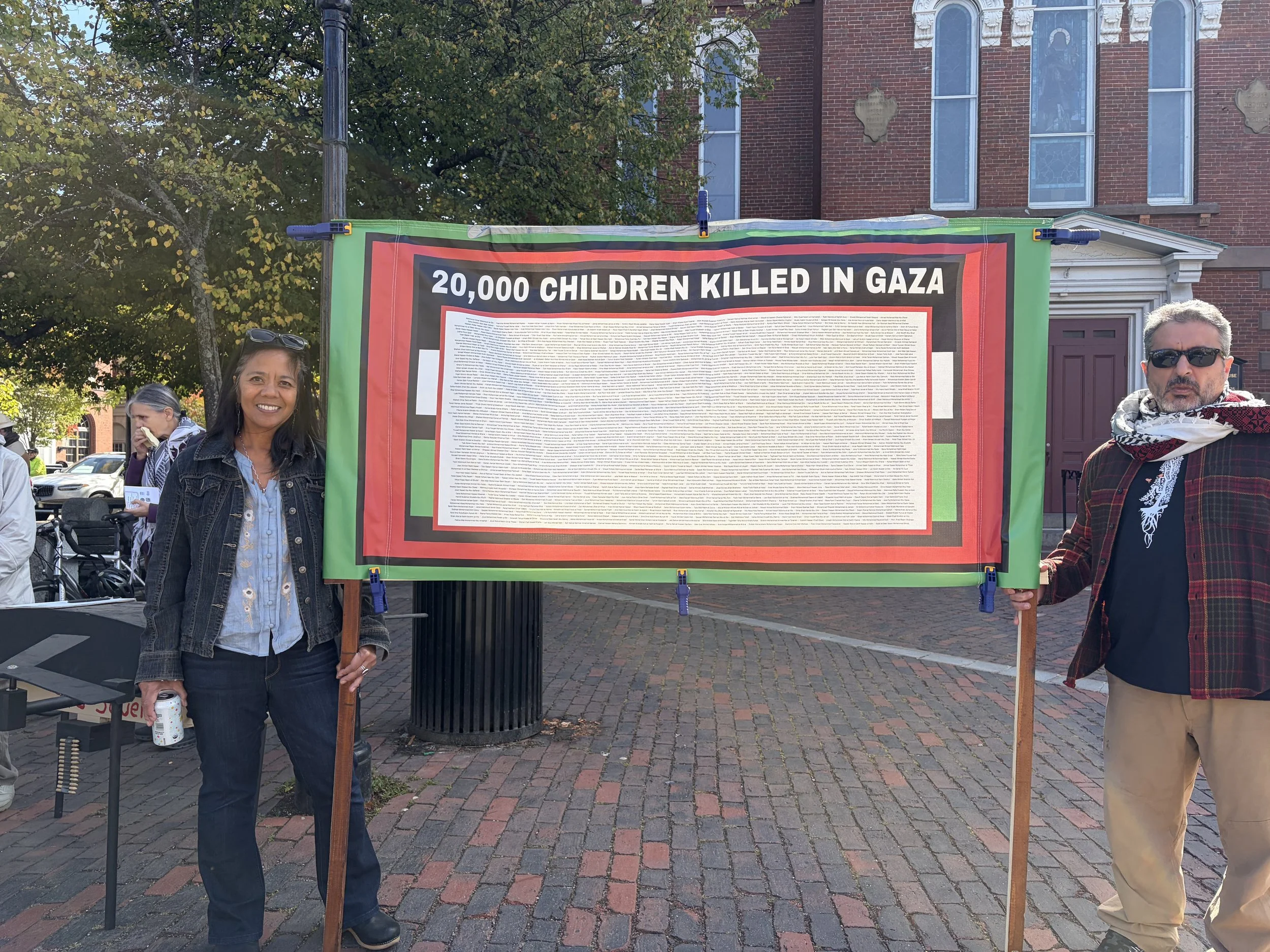 RAIN rally in Market Square protesting Sig Sauer (deadly weapons manufacture) 10/10/26