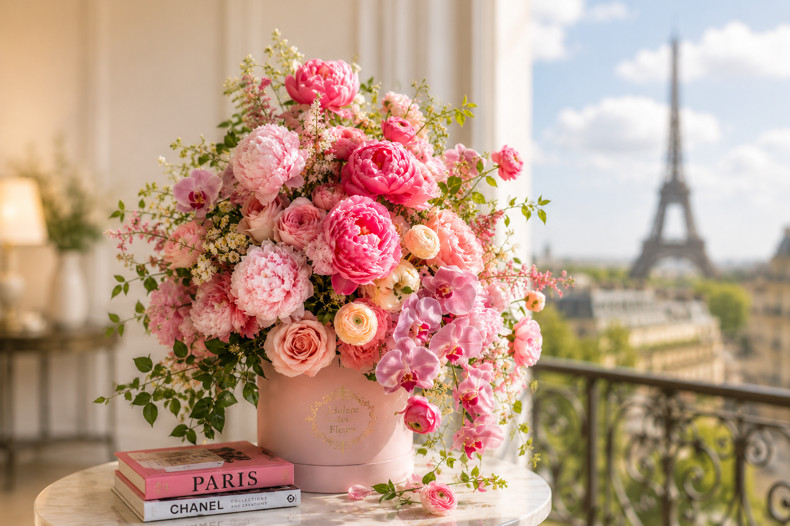 Paris floral bouquet arrangement