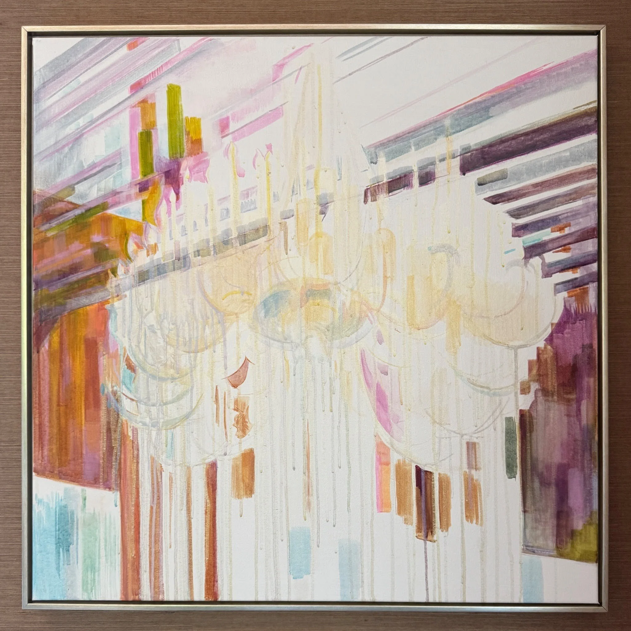 "Refraction, Music," 2026,
Acrylic ink on canvas, 31 x 31 in framed