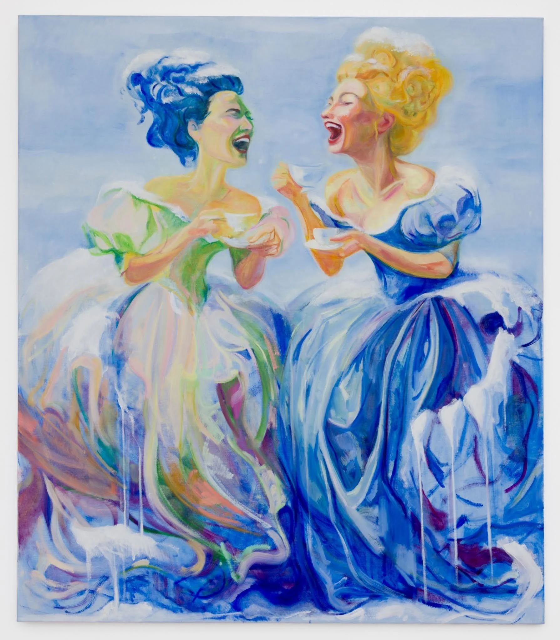 "BFF," WIP, Oil on linen, 60 x 52 in