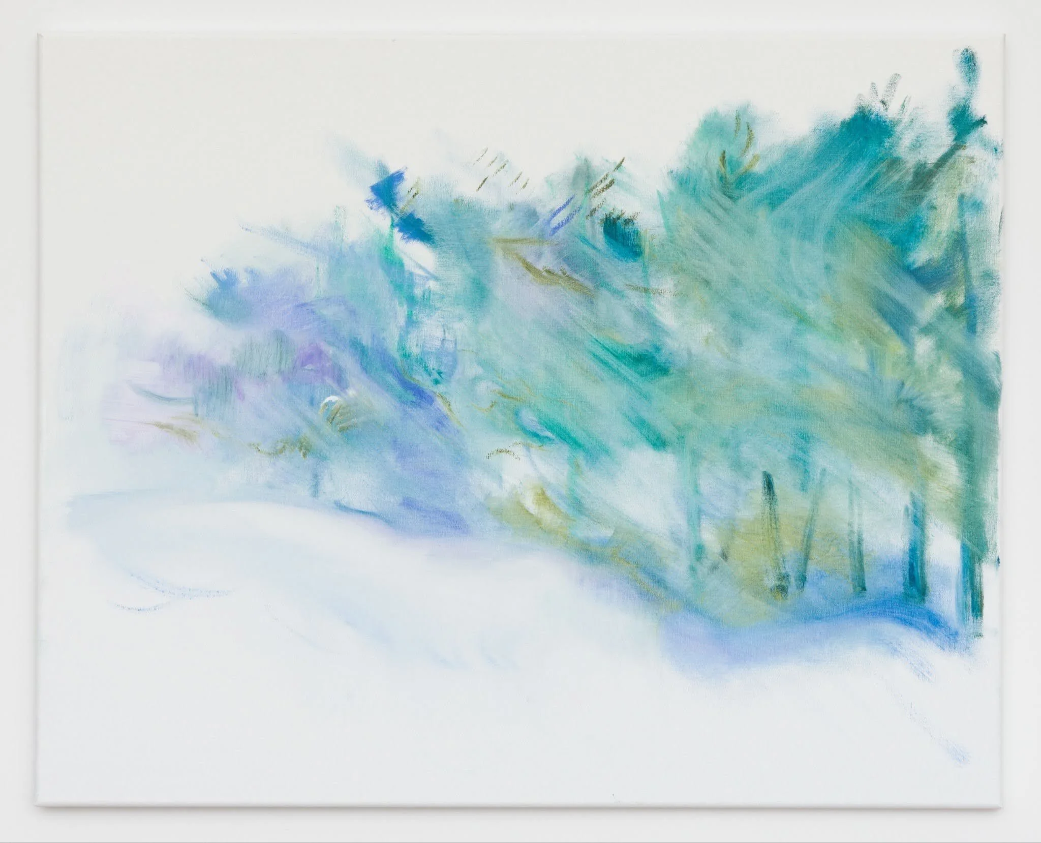 "Wind and Snow," 2026, Oil on linen, 24 x 30 in