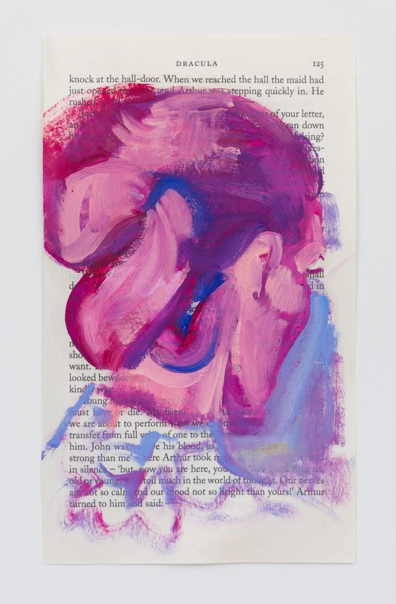 "Guido Palau for the Row," 2026, Oil on book paper, 8 x 5.25 in