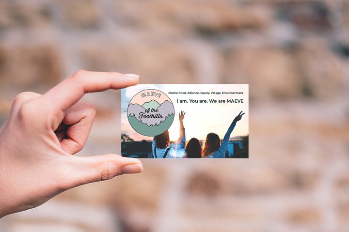 Marketing flyer design for MAEVE of the Foothills