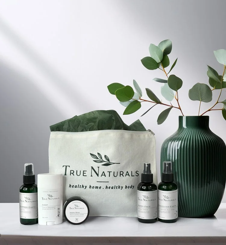 True Naturals plant-based skincare, packaging design strategy by KAIA Consulting