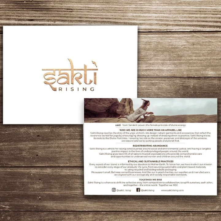 Marketing flyer design for Sakti Rising, by KAIA Consulting