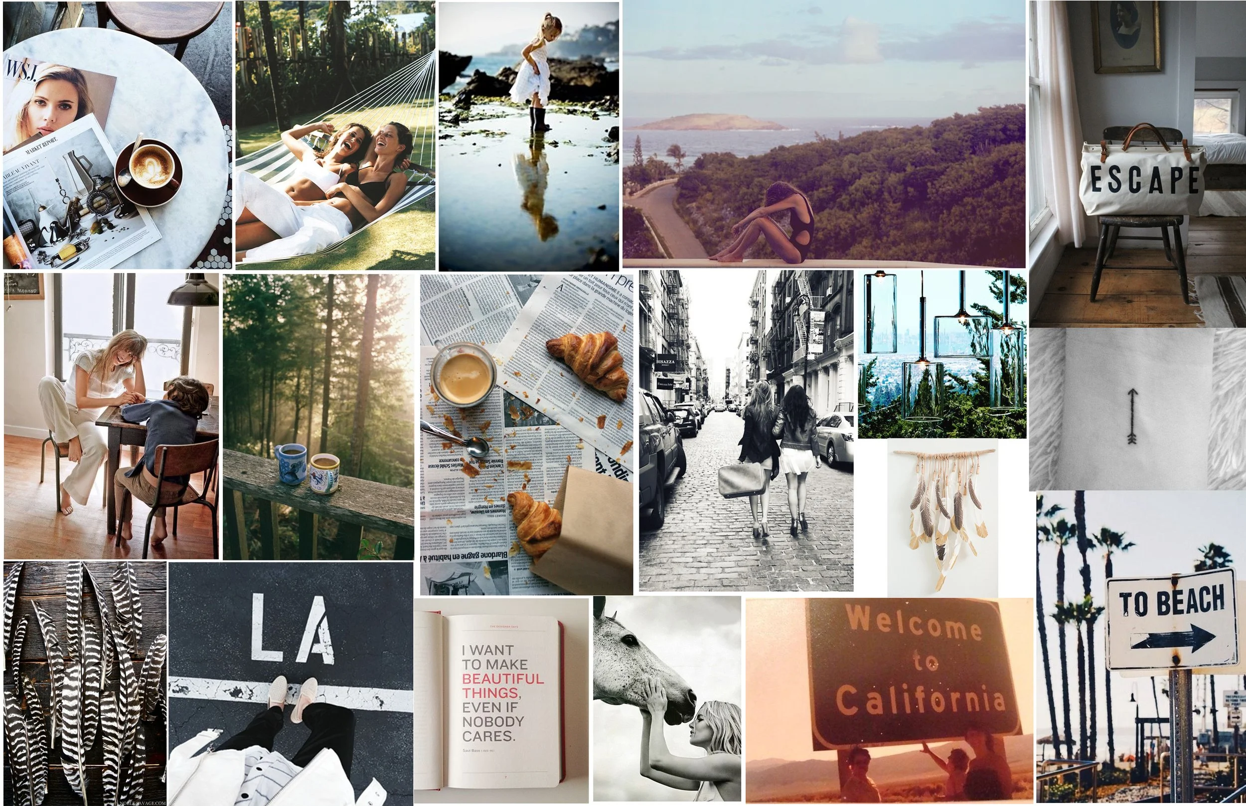 Brand Mood Board for August Handbags