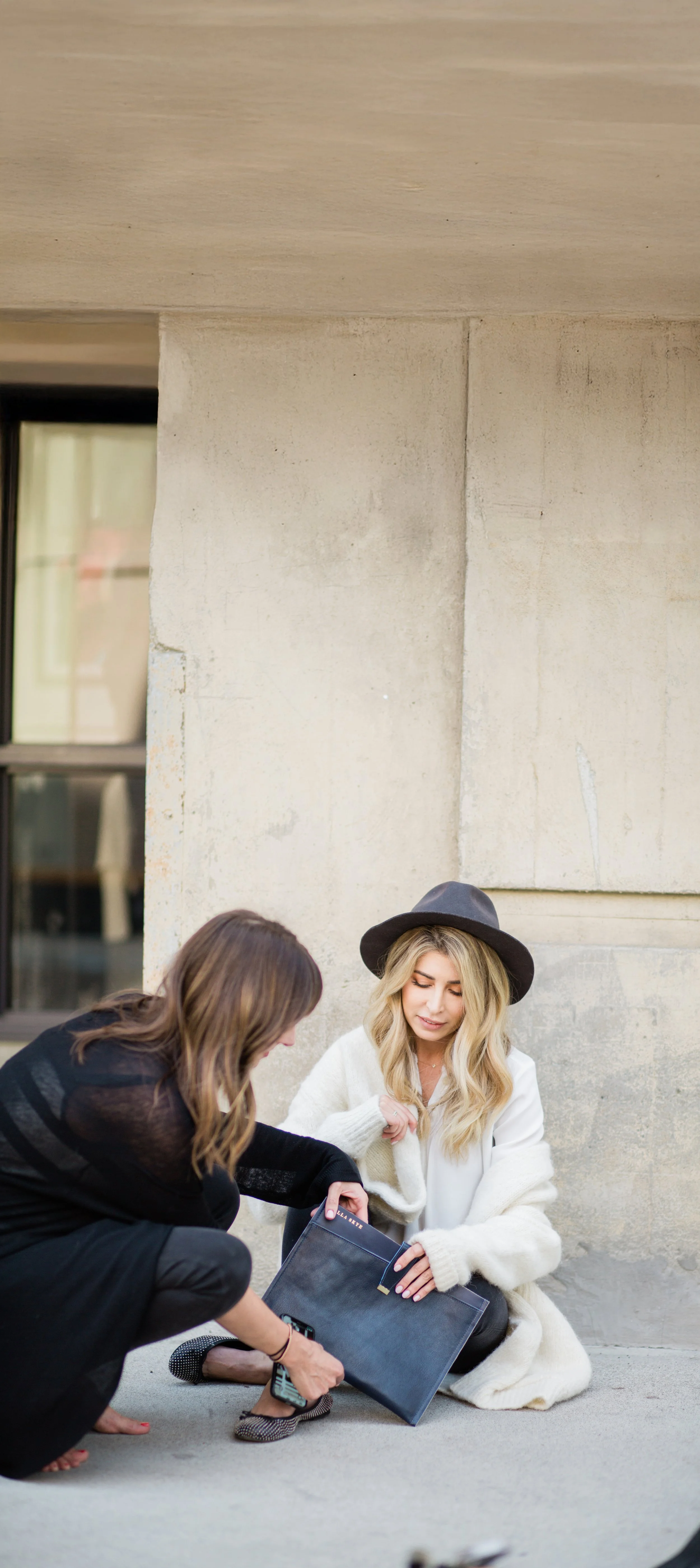 Melissa, fashion business strategist, art directing a product photoshoot