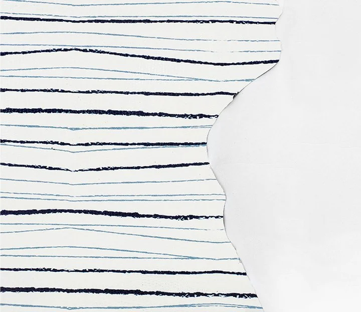 August Handbags custom stripe design on textured leather