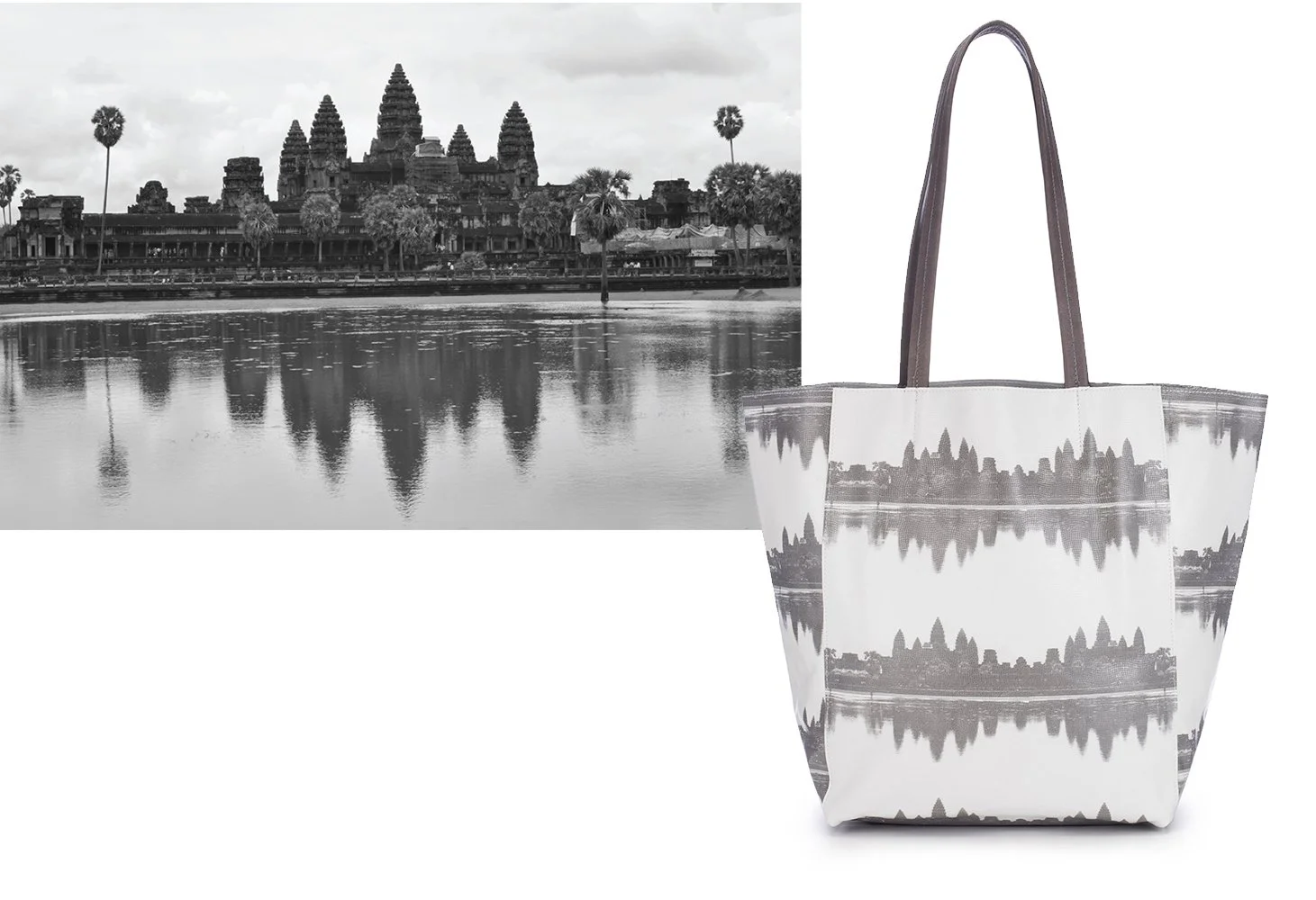 August Handbags reflection print, custom print design