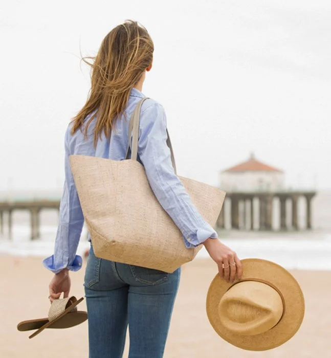 August Handbags Marrakech Tote in natural cork