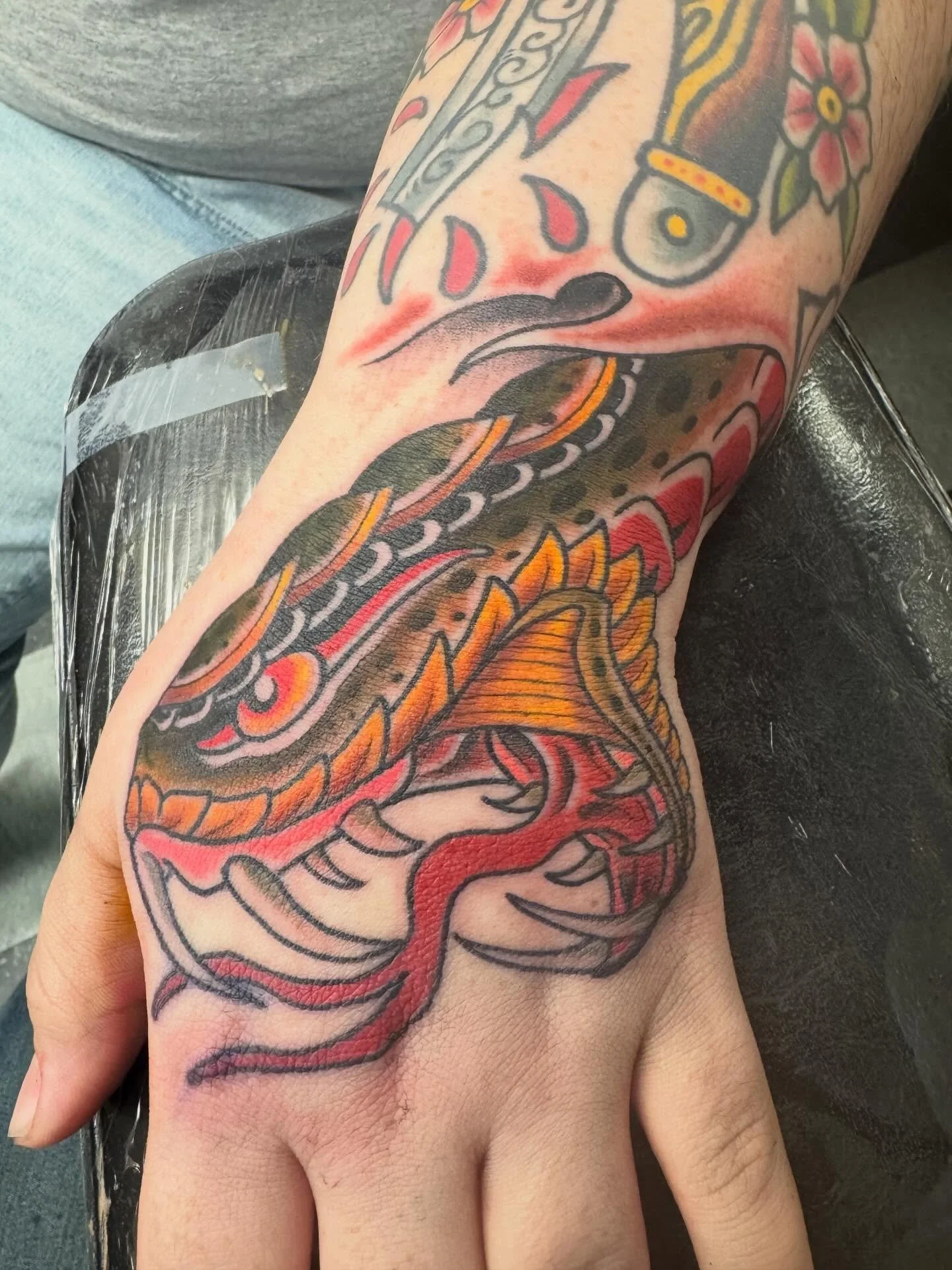 Snake done today for Noah. Thanks @big___nasty