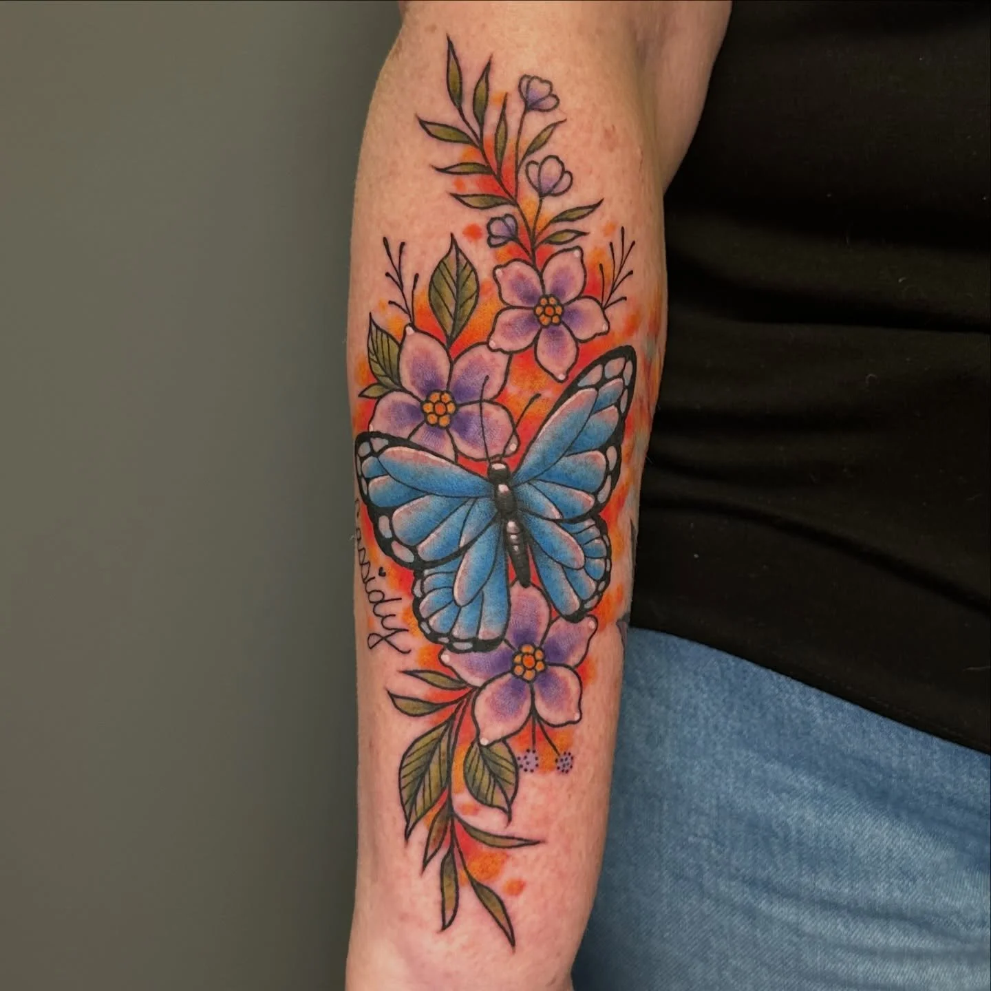 Fresh one and a healed cover up go @chrissyinherera thanks as always. See ya next time. Done @pinstruck_tattoos