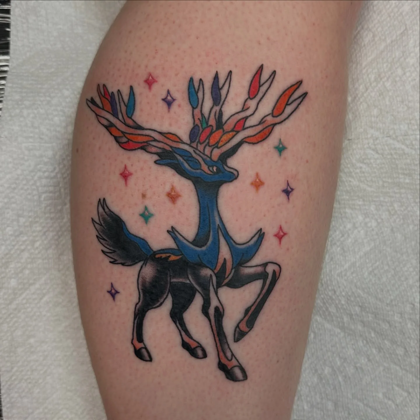 Xerneas Pok&eacute;mon for Alana. Thanks. @pinstruck_tattoos