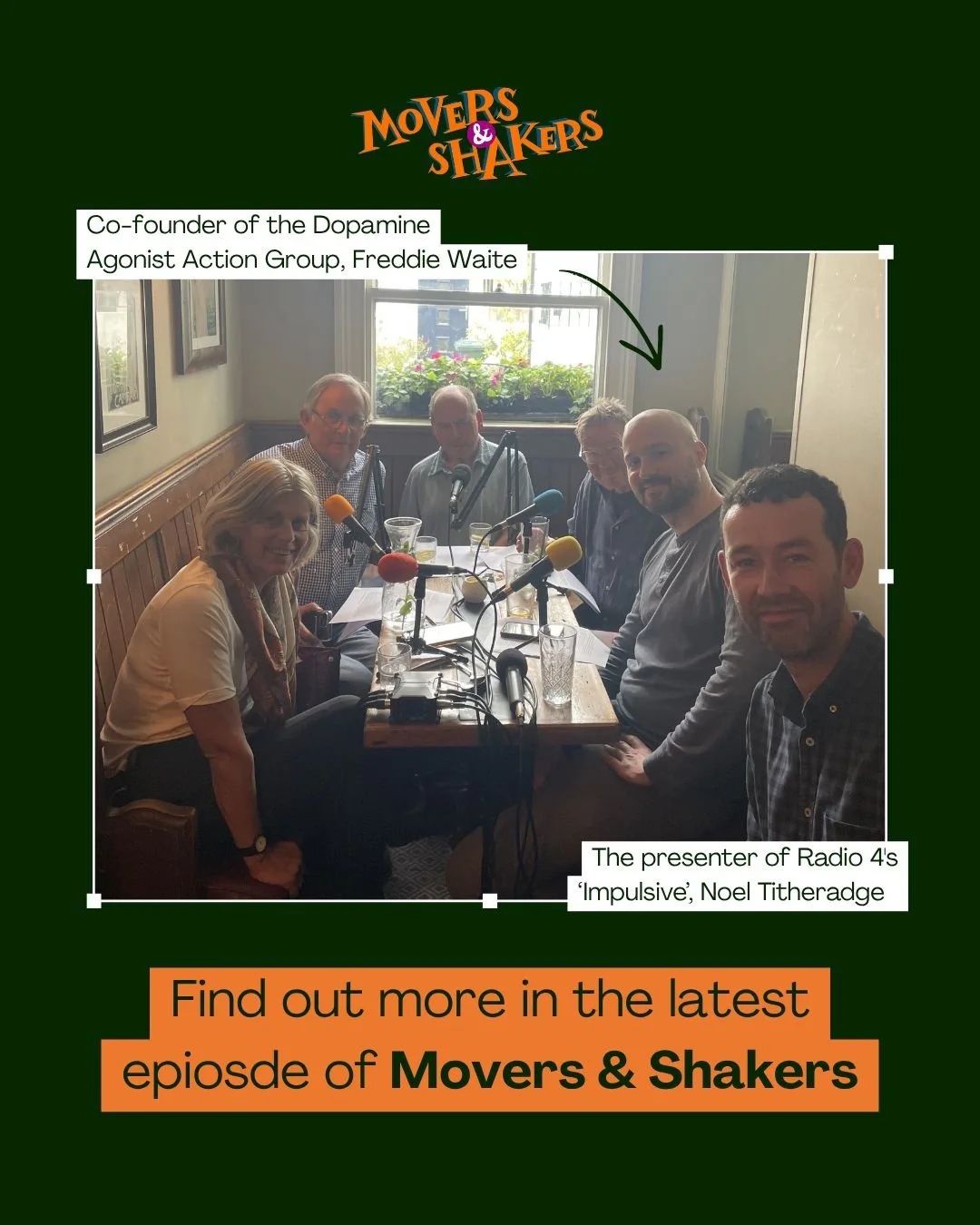 DAAG co-founder Freddie Waite appearing on Movers & Shakers podcast with Noel Titheridge from the BBC
