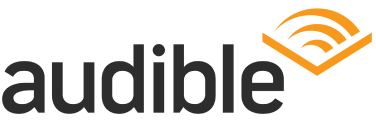 Audible logo with black text and an orange sound wave icon