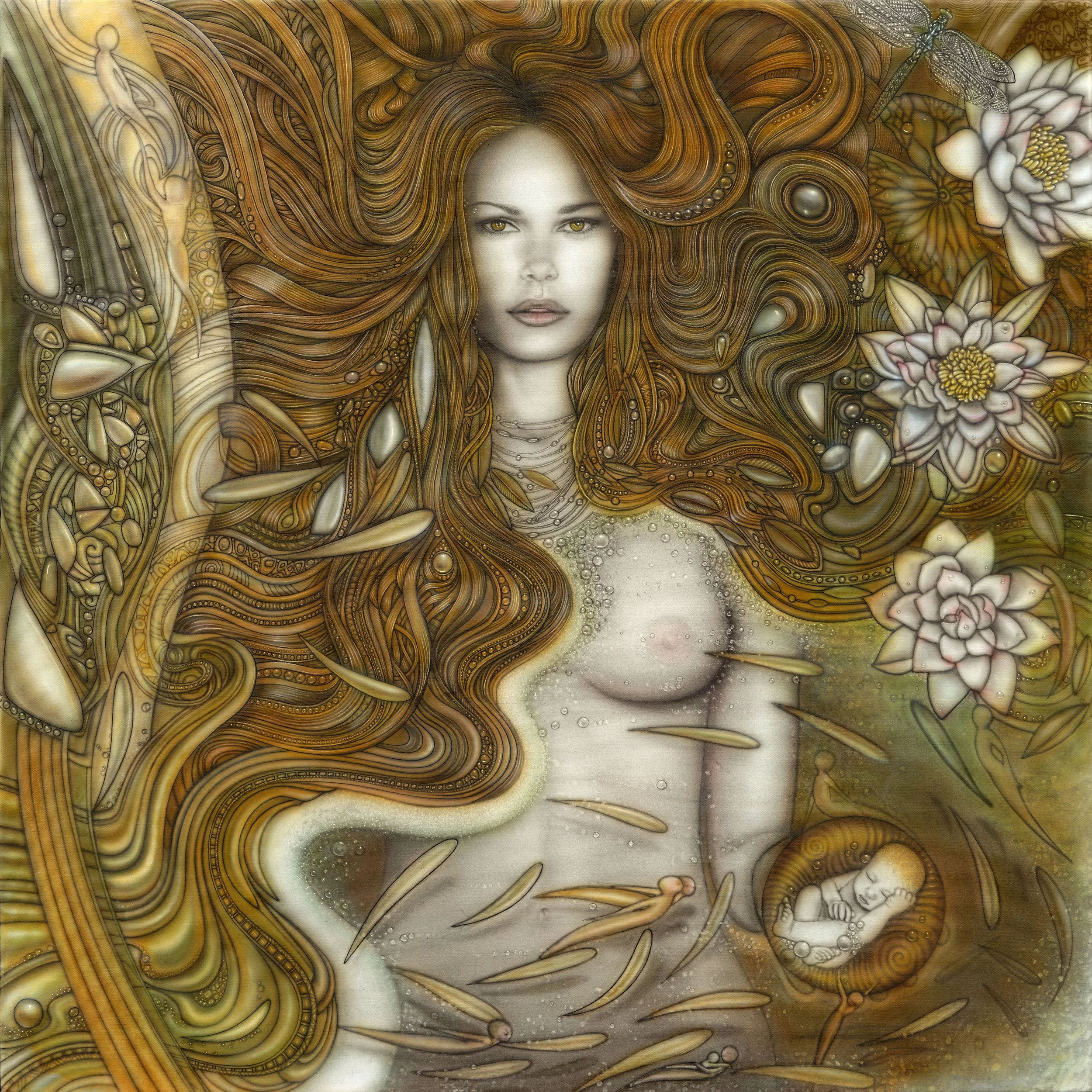 "Rhiannon" - Color. Giclee Print on Canvas, 36" x 36"