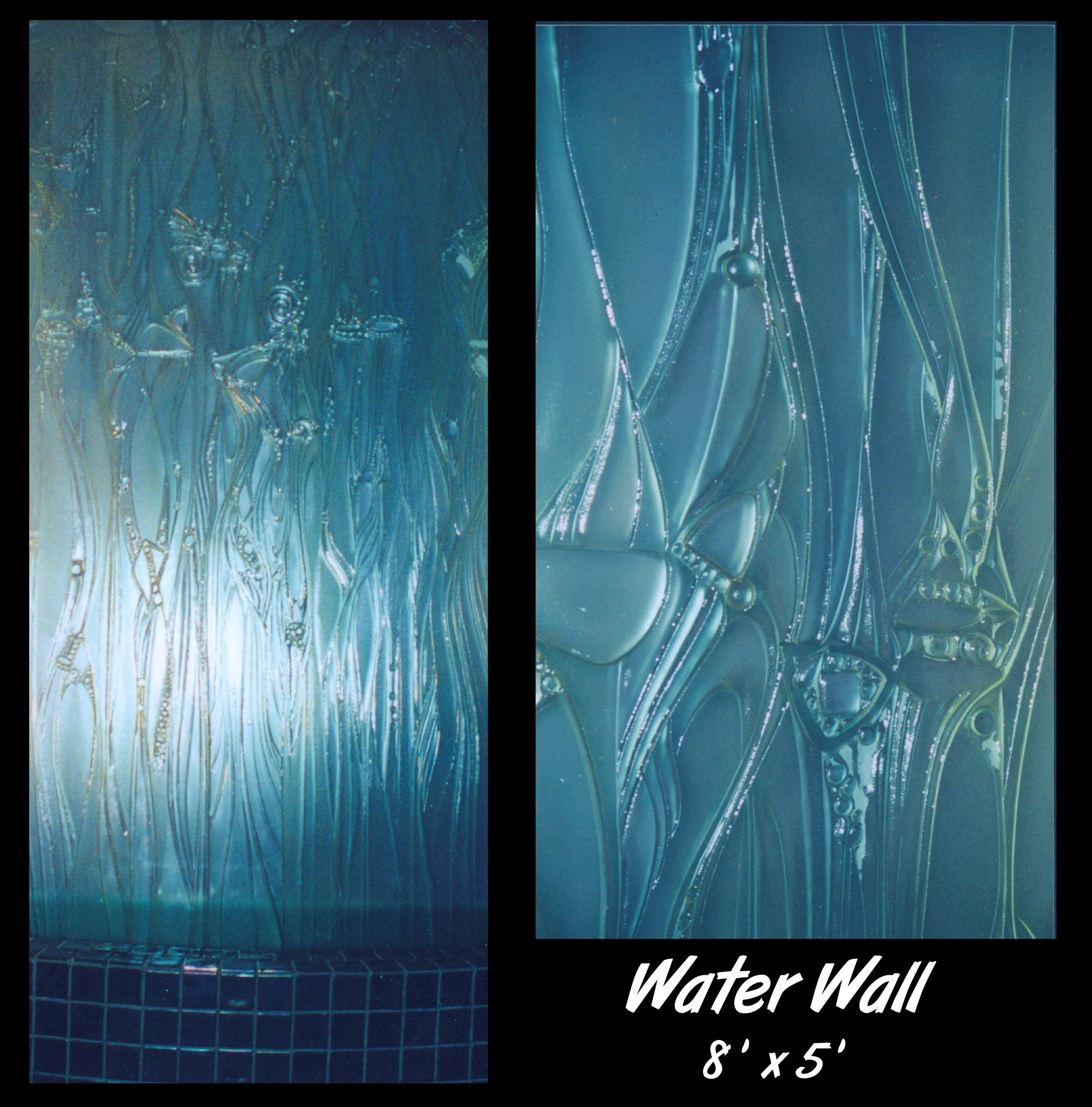 Carved Glass Water Wall - Carved Glass wall water feature