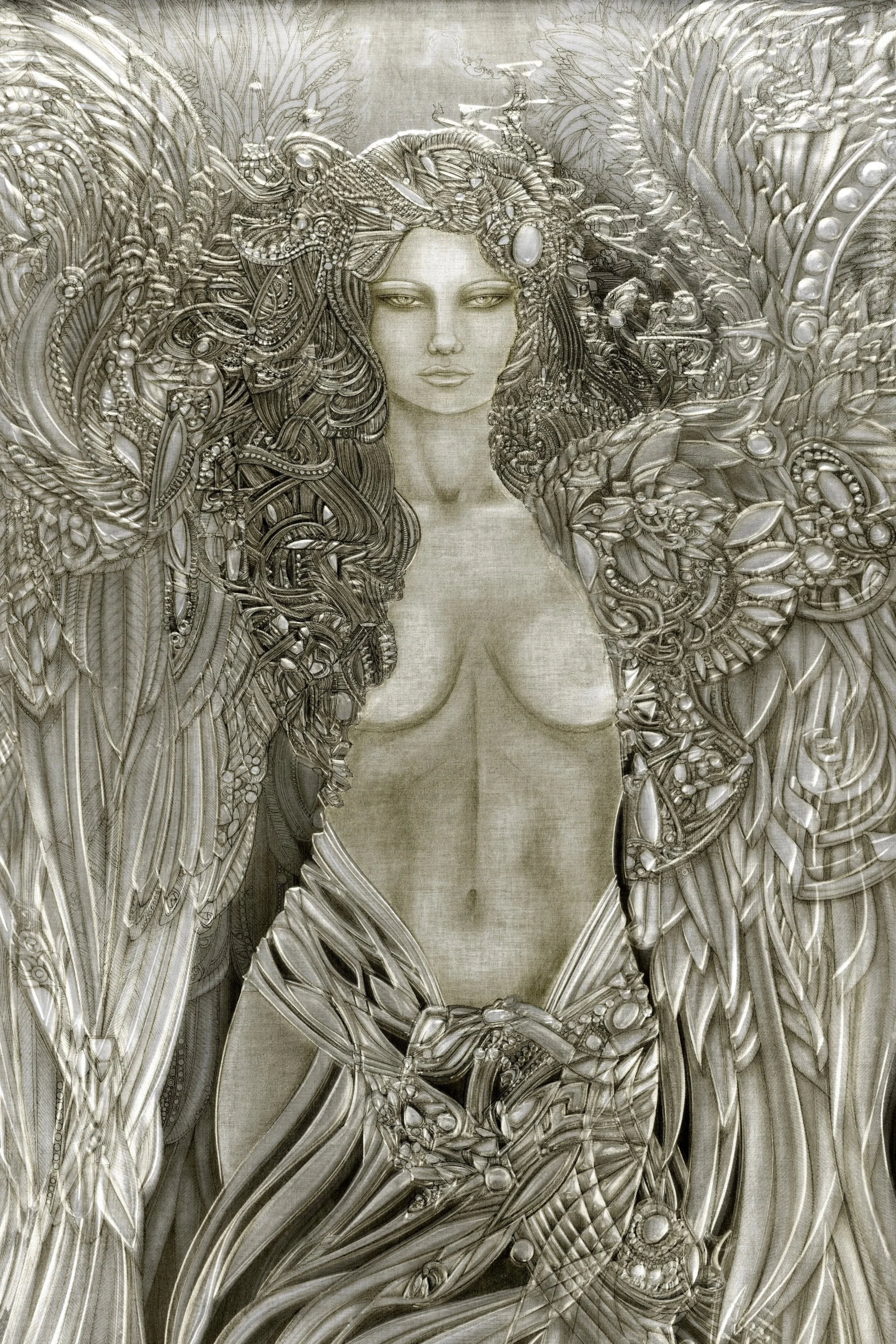 Aurelia (archival giclée print on wood with resin)