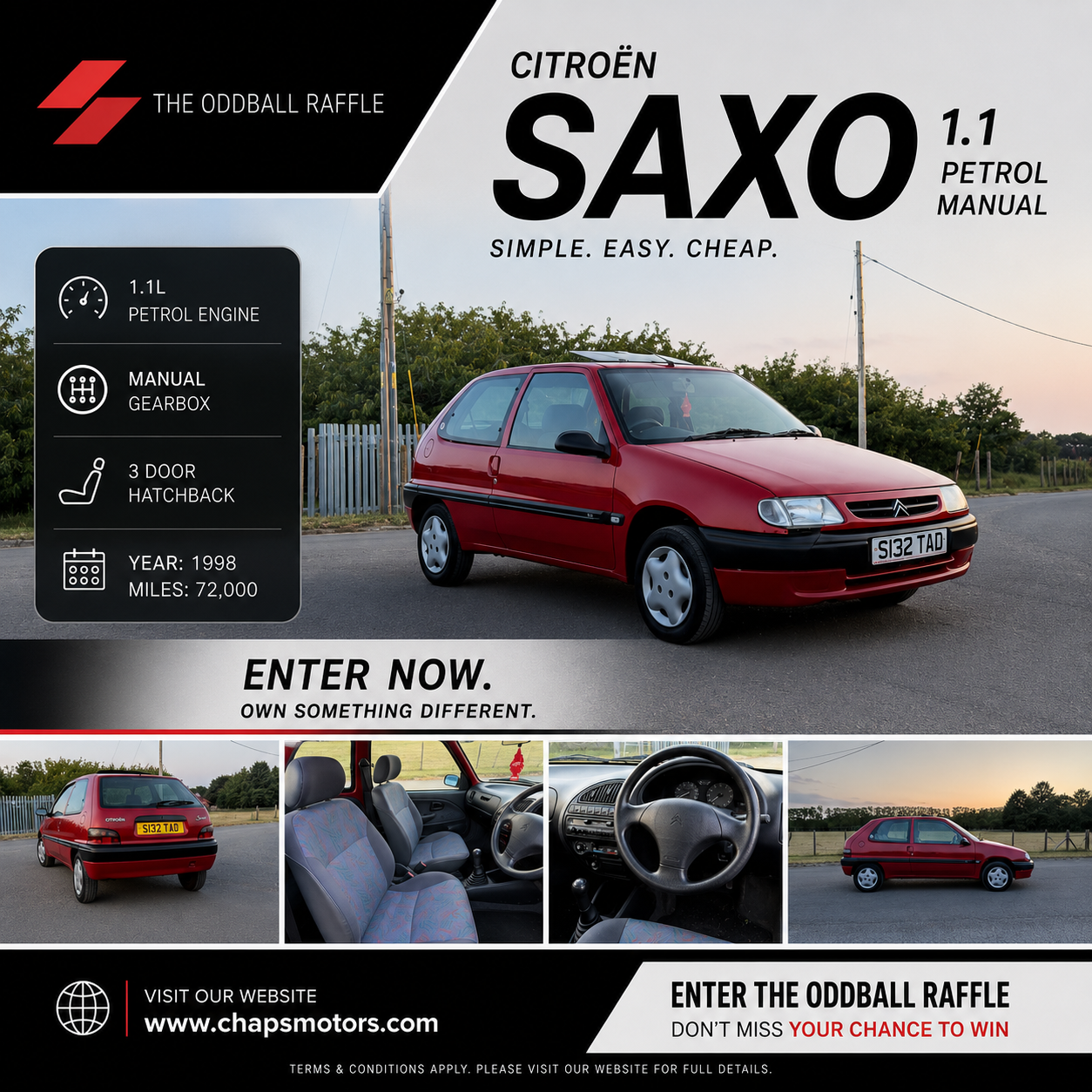 1998 Citroen Saxo 1.1 - 18% entries sold