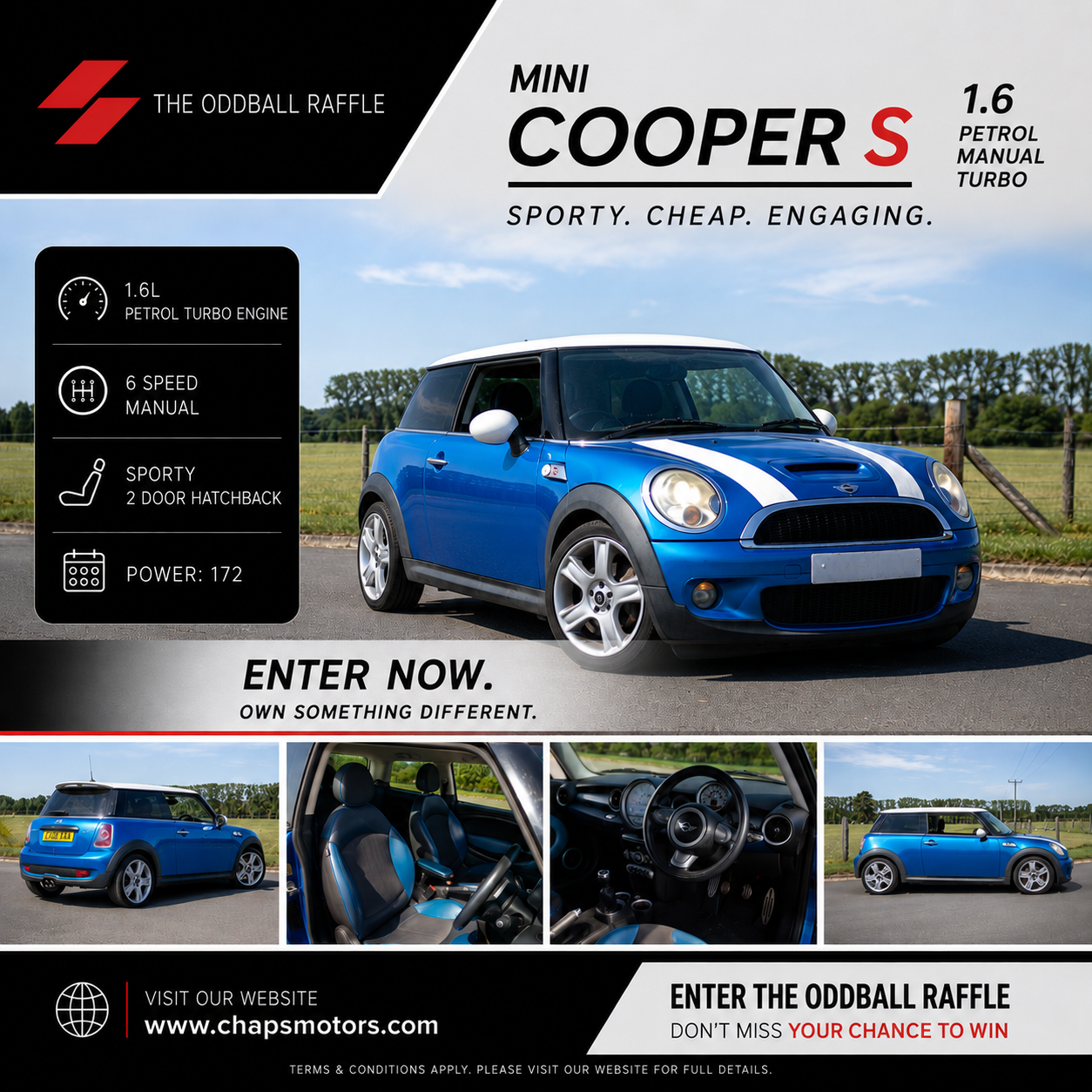 2008 Mini Cooper S - Ultra Low Odds - Starts 3rd July