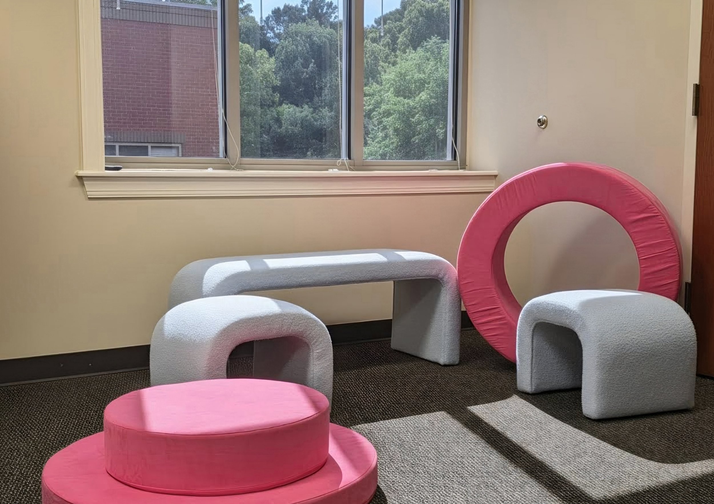 To give children an adaptable place to learn, flexible seating allows children to read individually, in pairs or small groups. Media Zone 1: Ages 9-12.