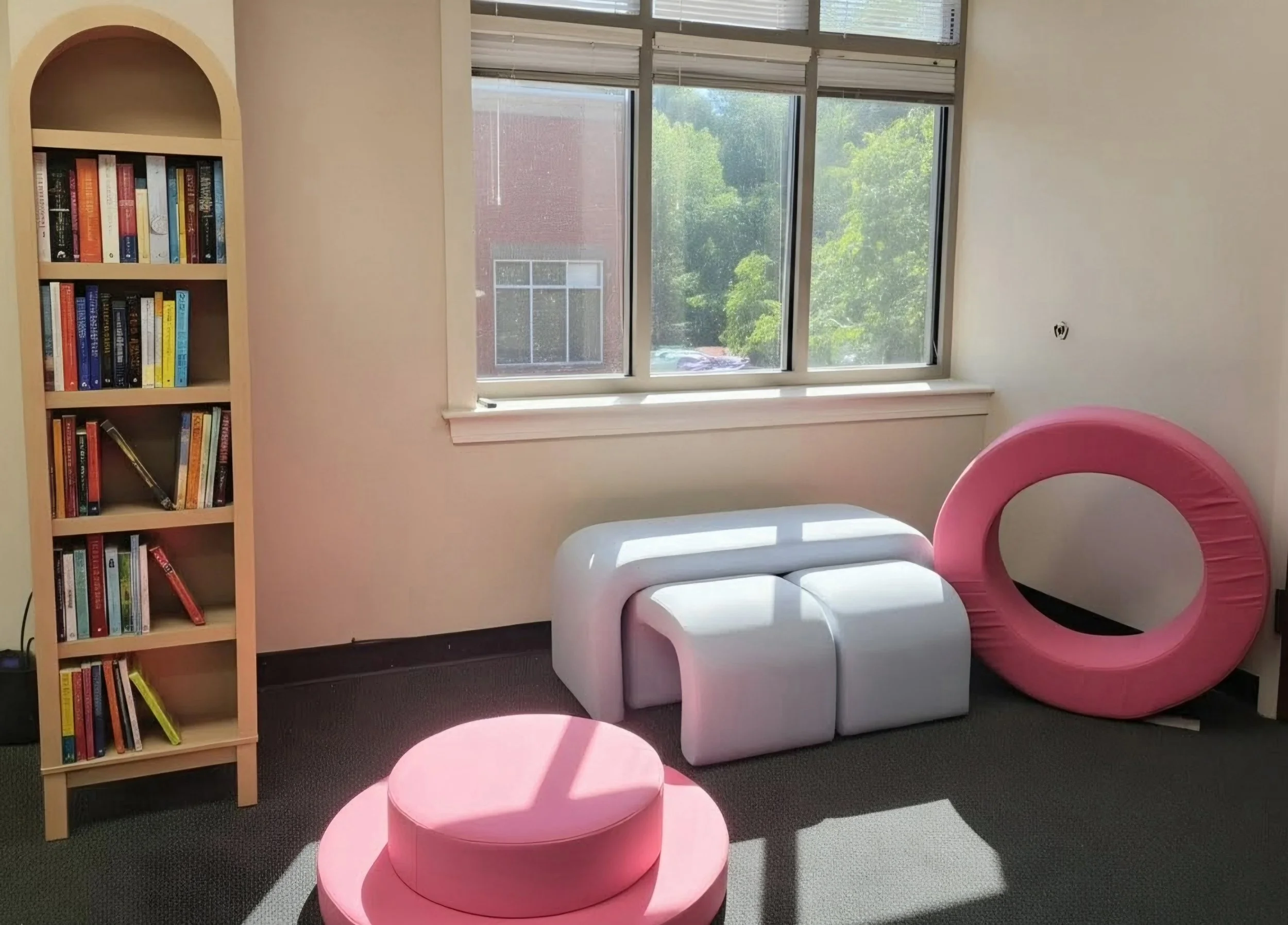 Media Zone 1: Ages 9-12. Whether readers choose a book or tablet, Heirloom goers have a place to read. 